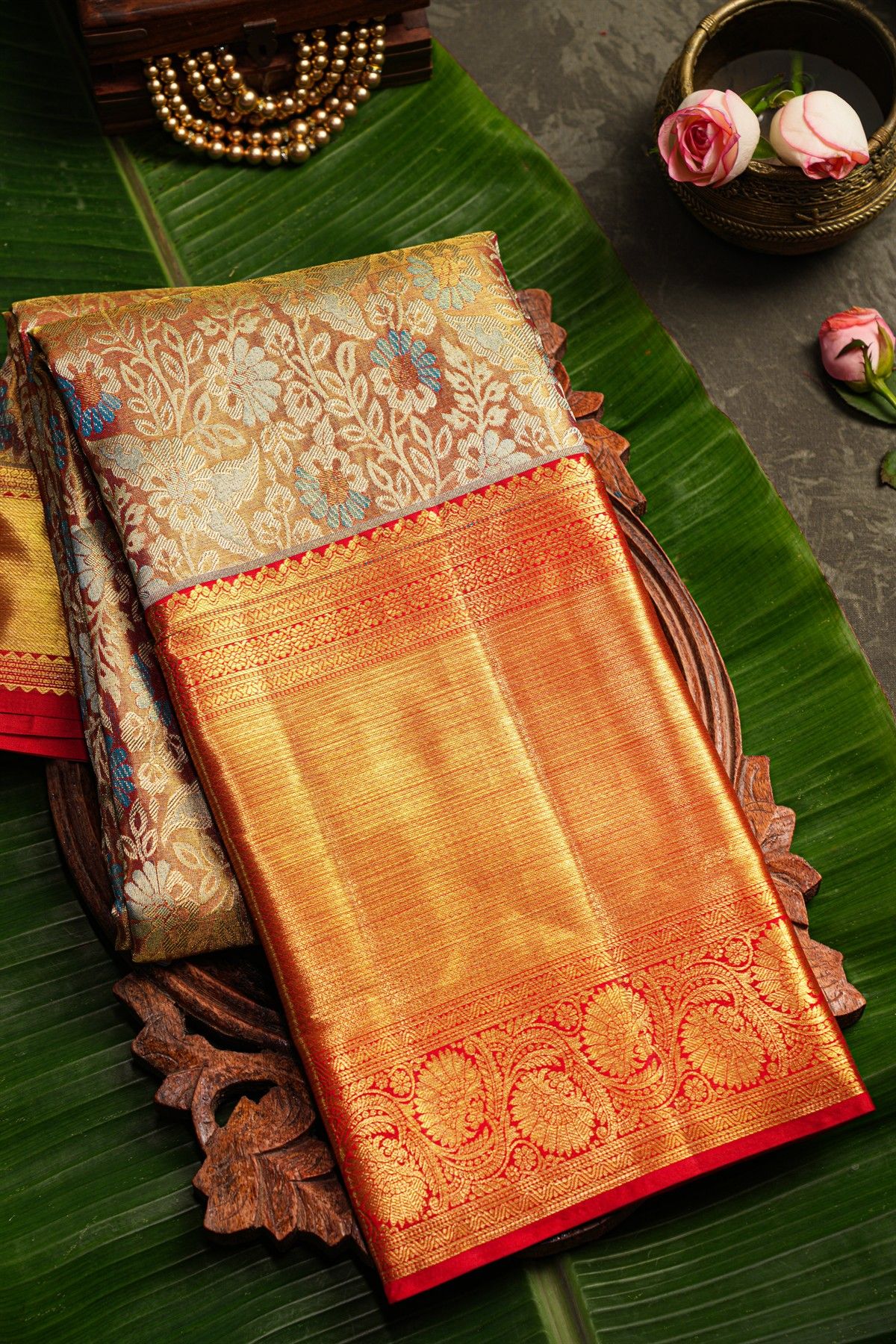 Kancheepuram Silk Dual Colour Saree