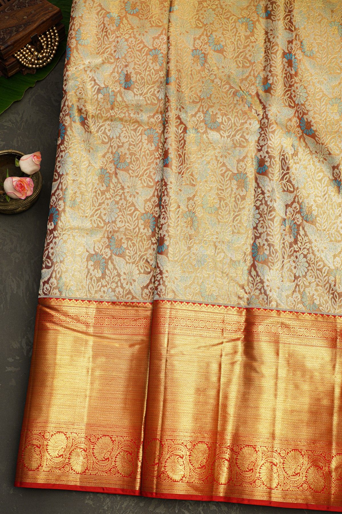 Kancheepuram Silk Dual Colour Saree