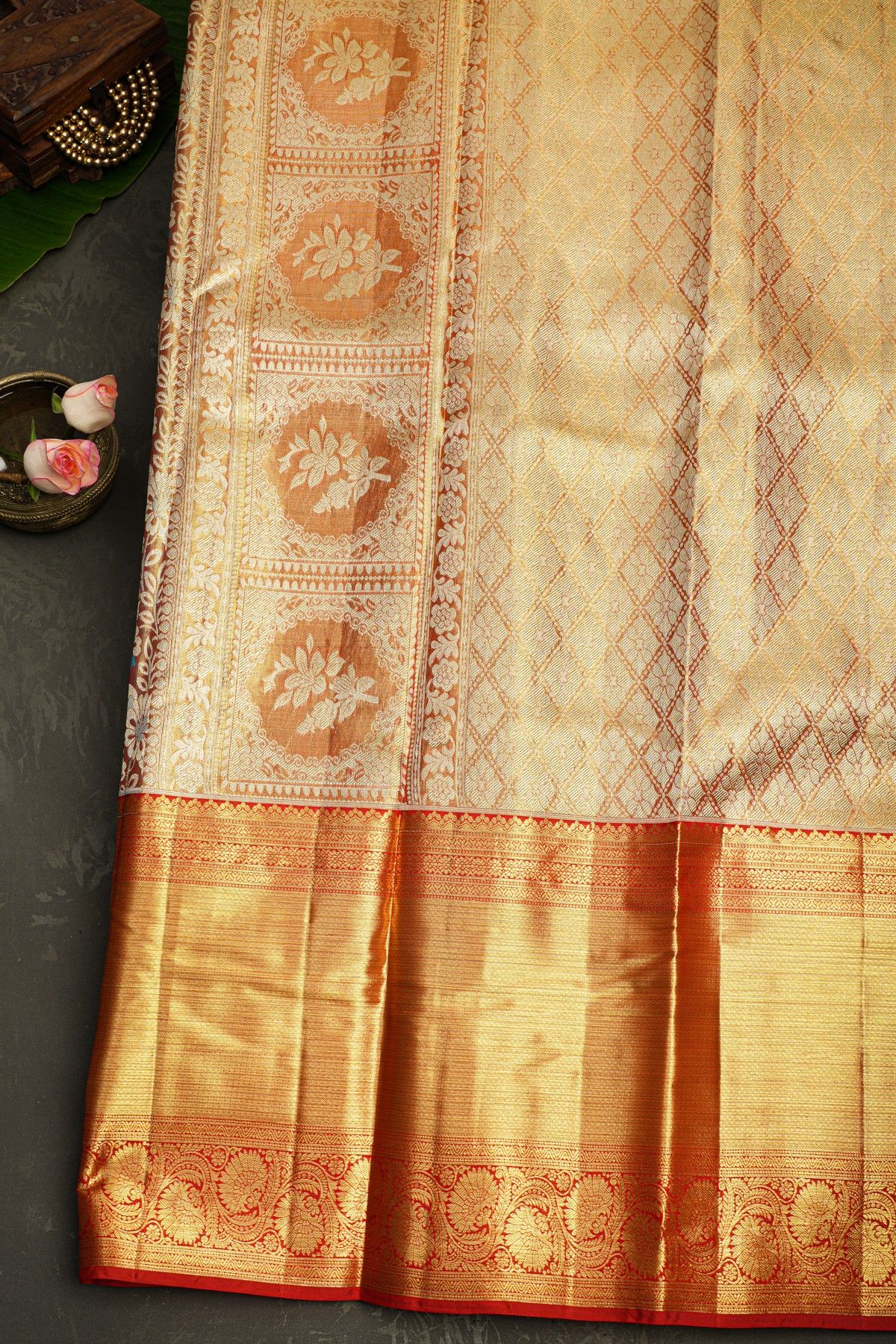 Kancheepuram Silk Dual Colour Saree