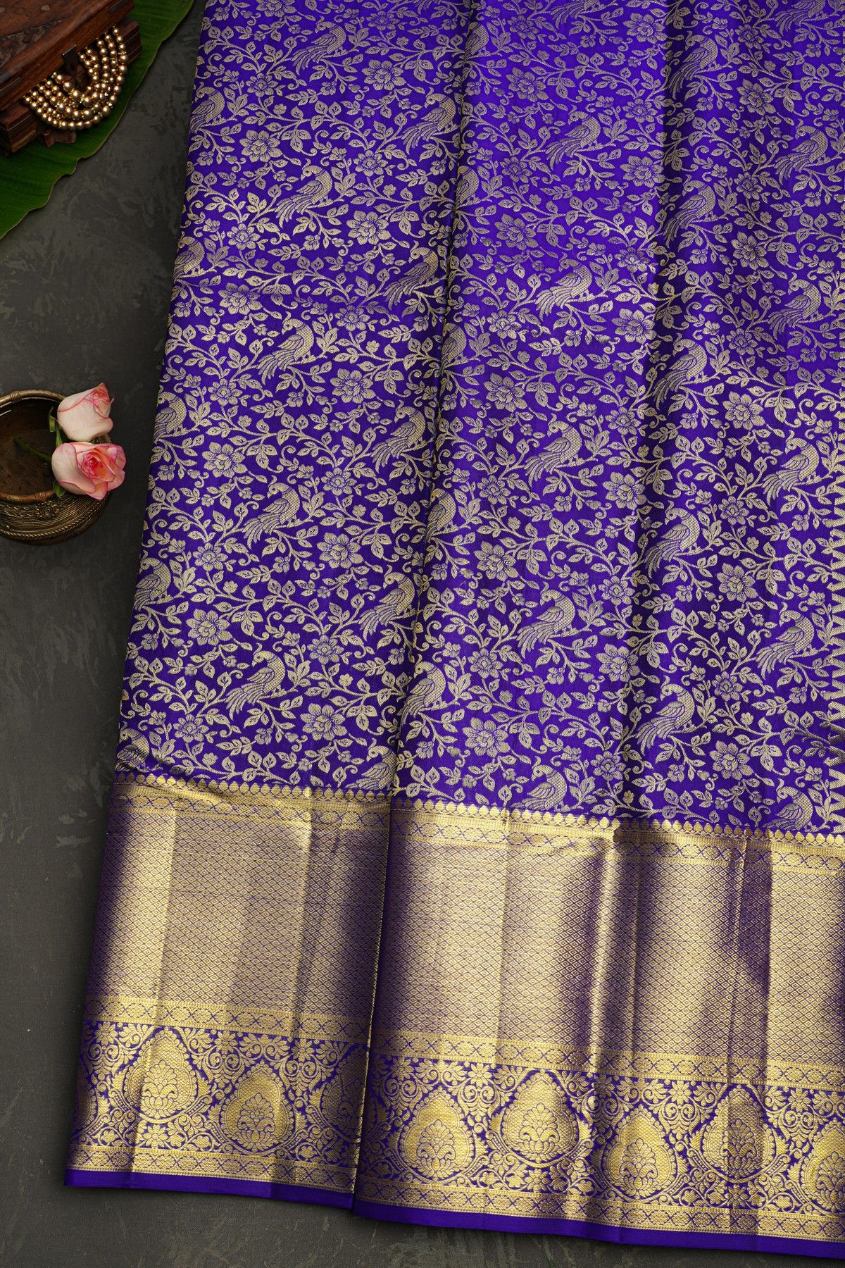 Kancheepuram Silk Royal Blue Saree