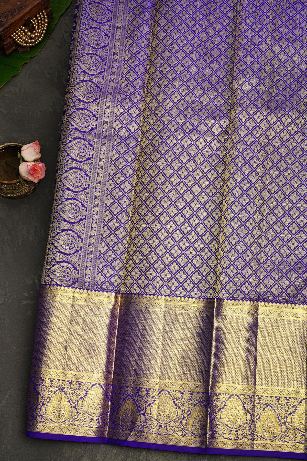 Kancheepuram Silk Royal Blue Saree