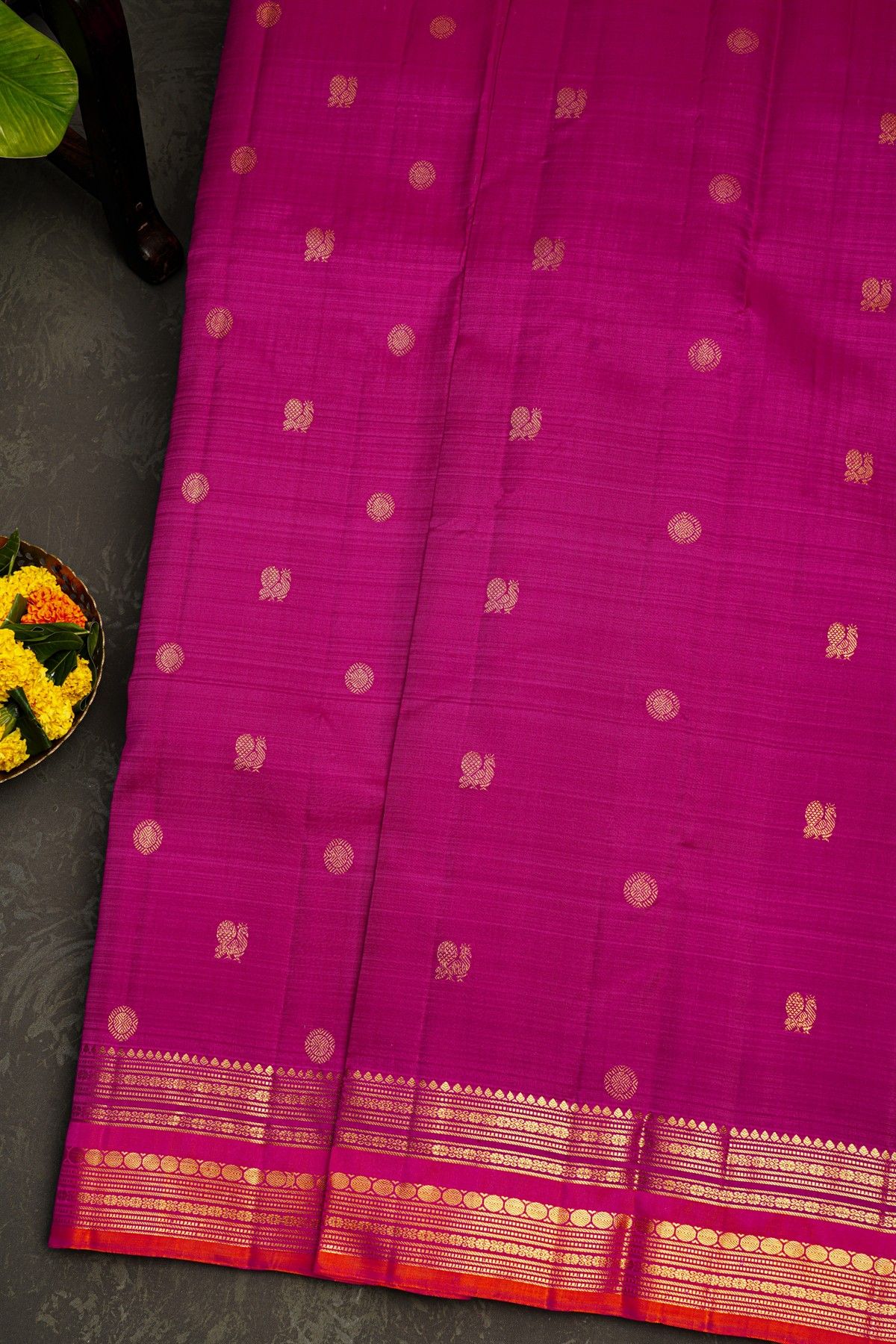 Kancheepuram Silk Magenta Saree