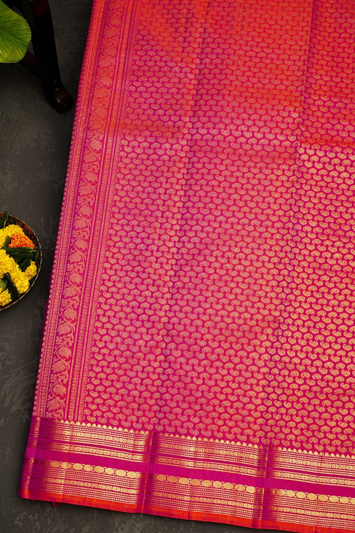 Kancheepuram Silk Magenta Saree