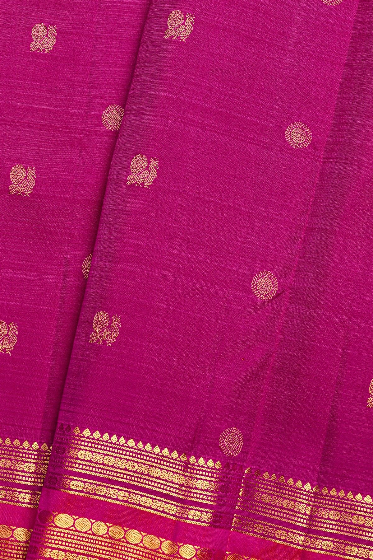 Kancheepuram Silk Magenta Saree