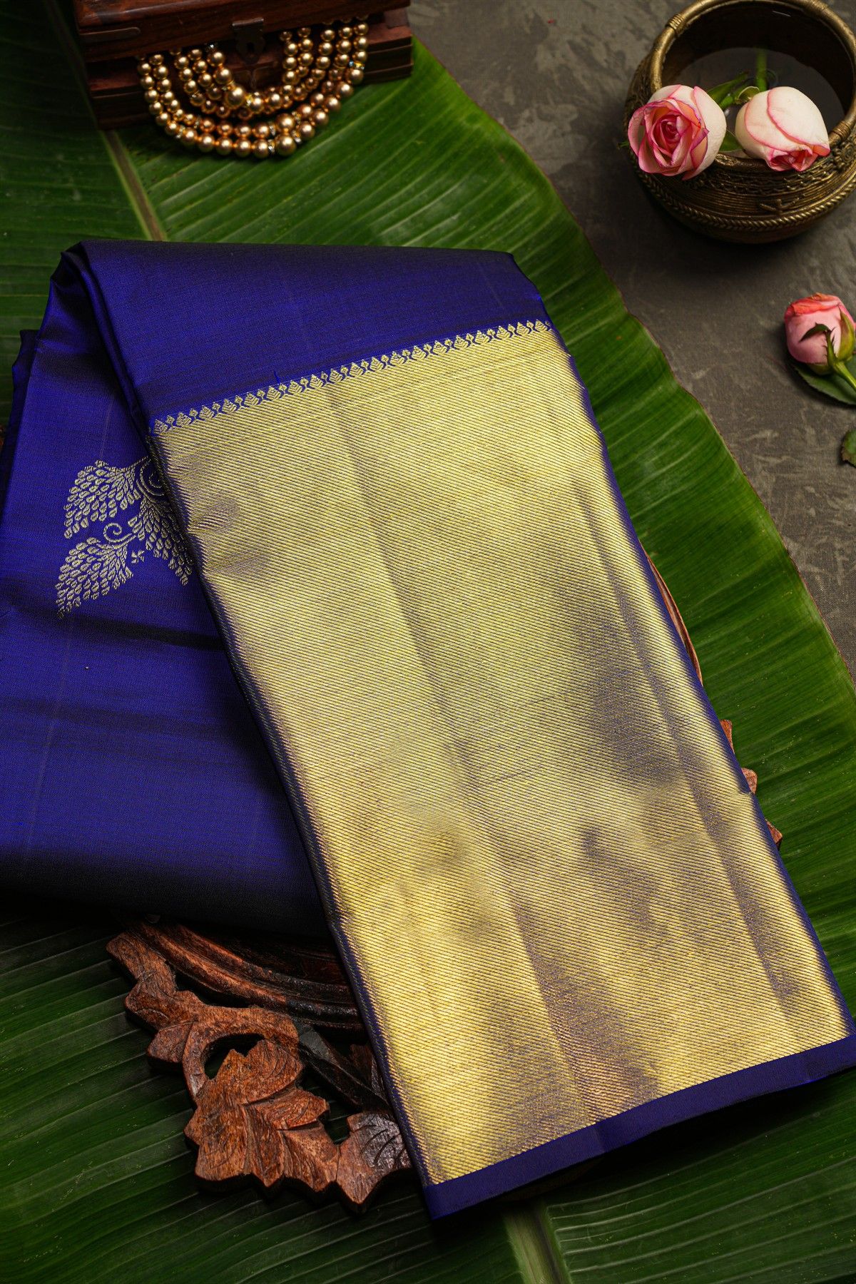 Kancheepuram Silk Royal Blue Saree