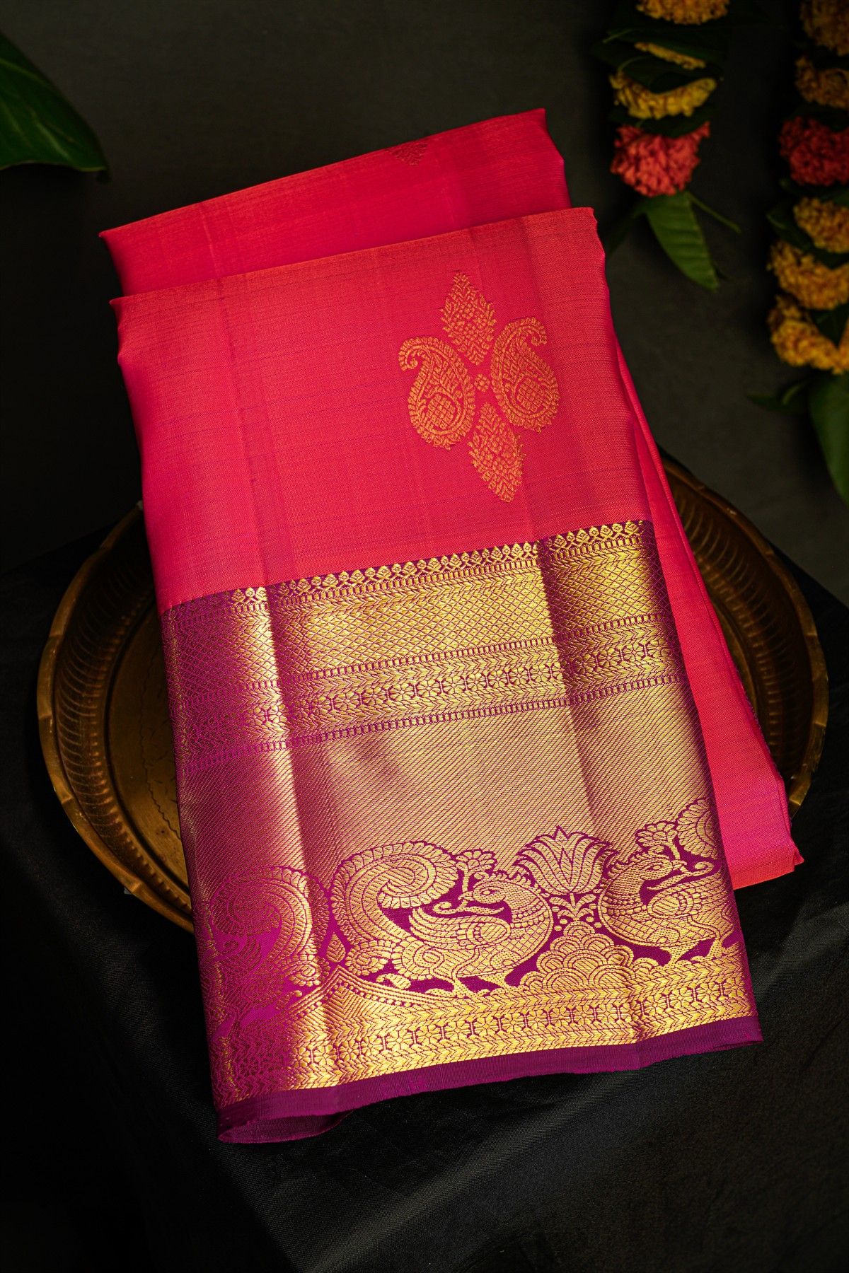 Kancheepuram Silk Pink Saree