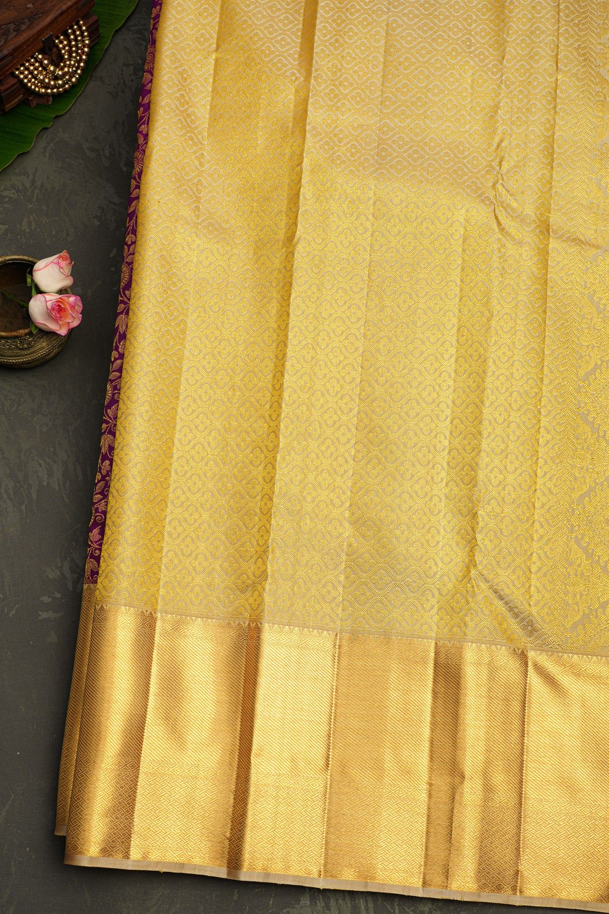 Kancheepuram Silk Violet Saree