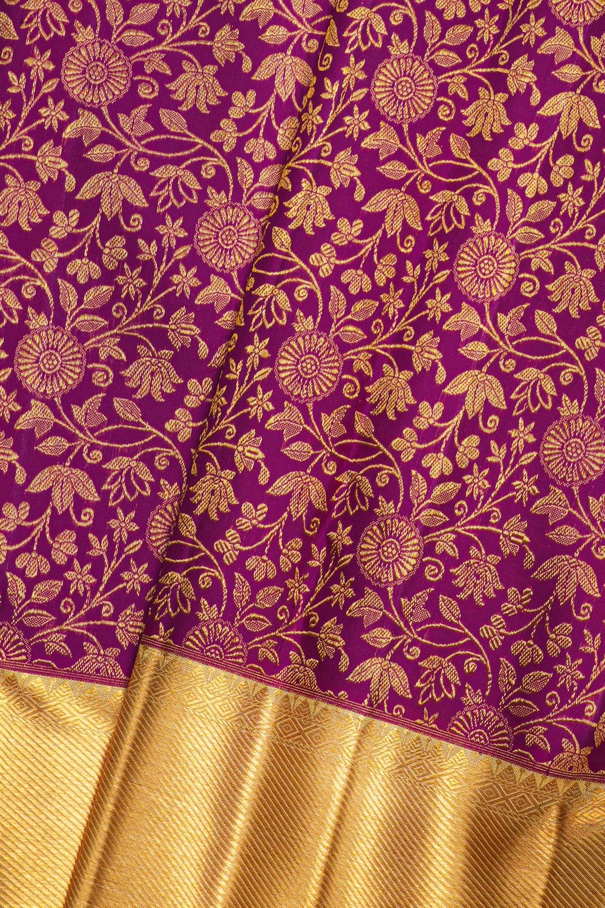 Kancheepuram Silk Violet Saree
