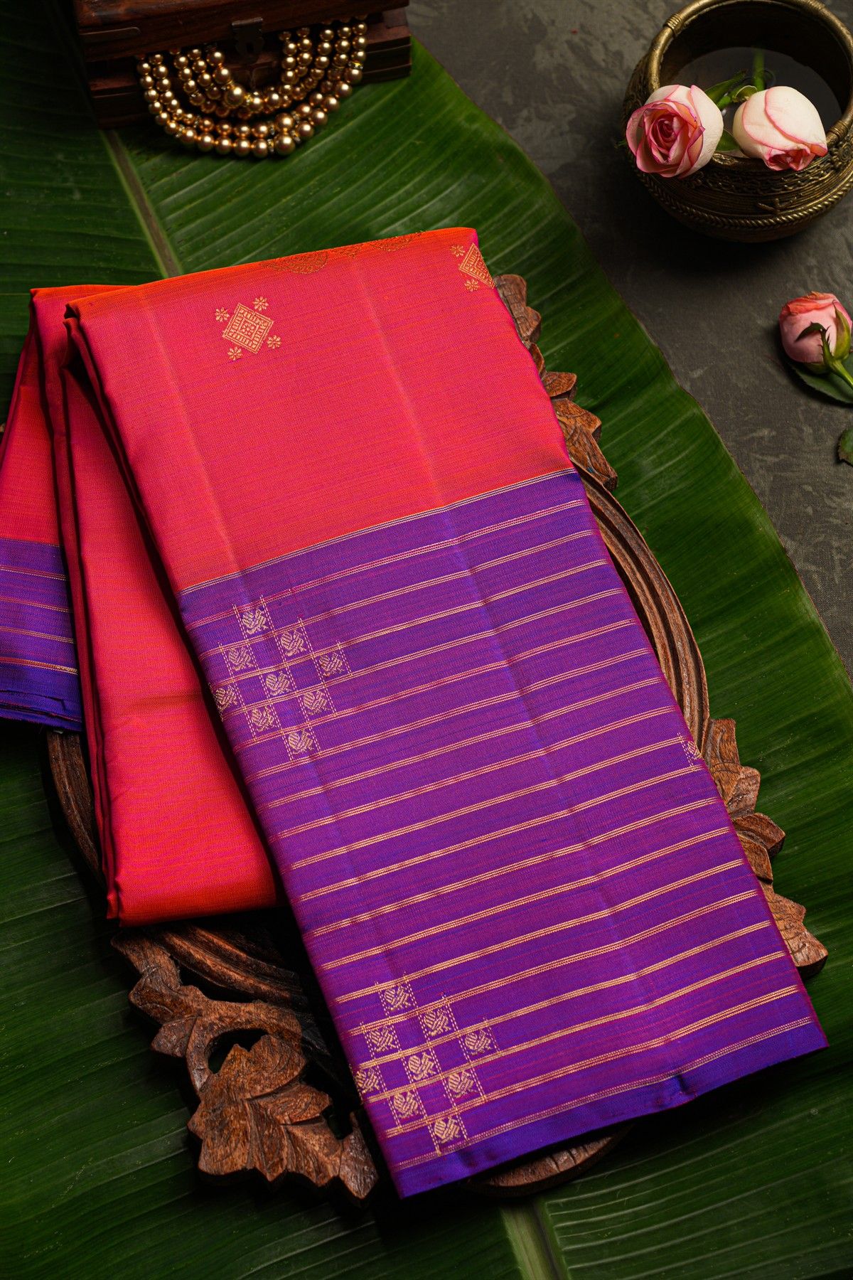 Kancheepuram Silk Pink Saree