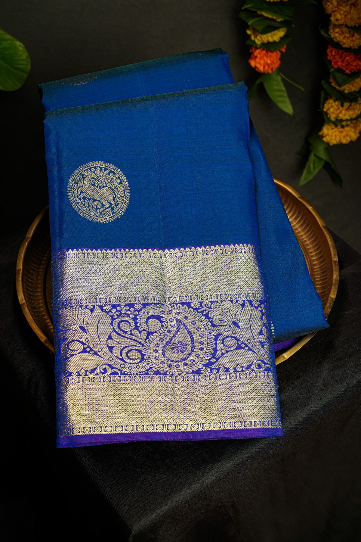 Kancheepuram Silk Royal Blue Saree