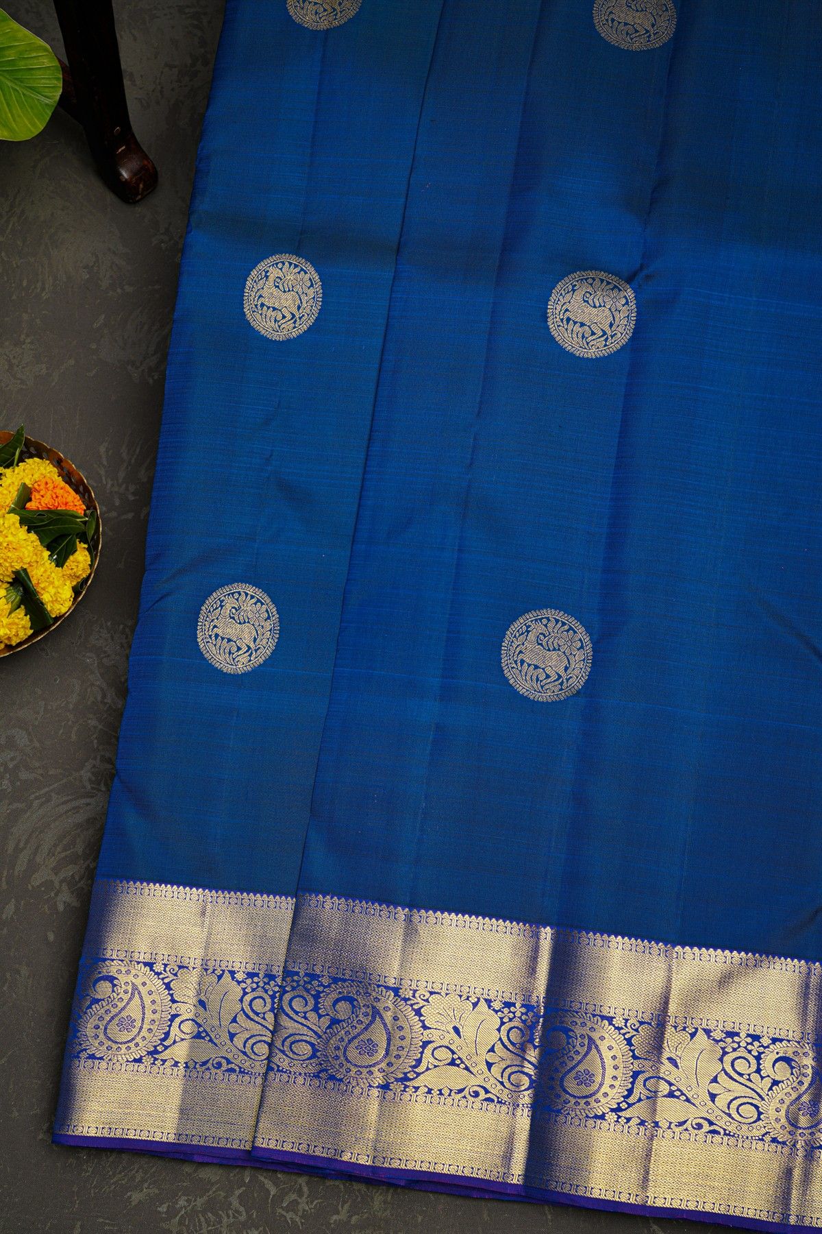 Kancheepuram Silk Royal Blue Saree
