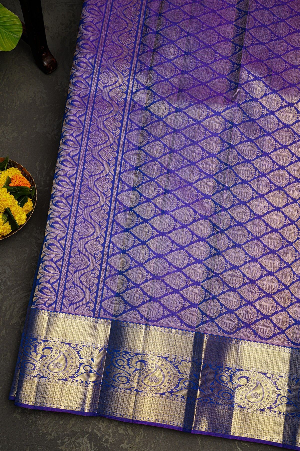 Kancheepuram Silk Royal Blue Saree