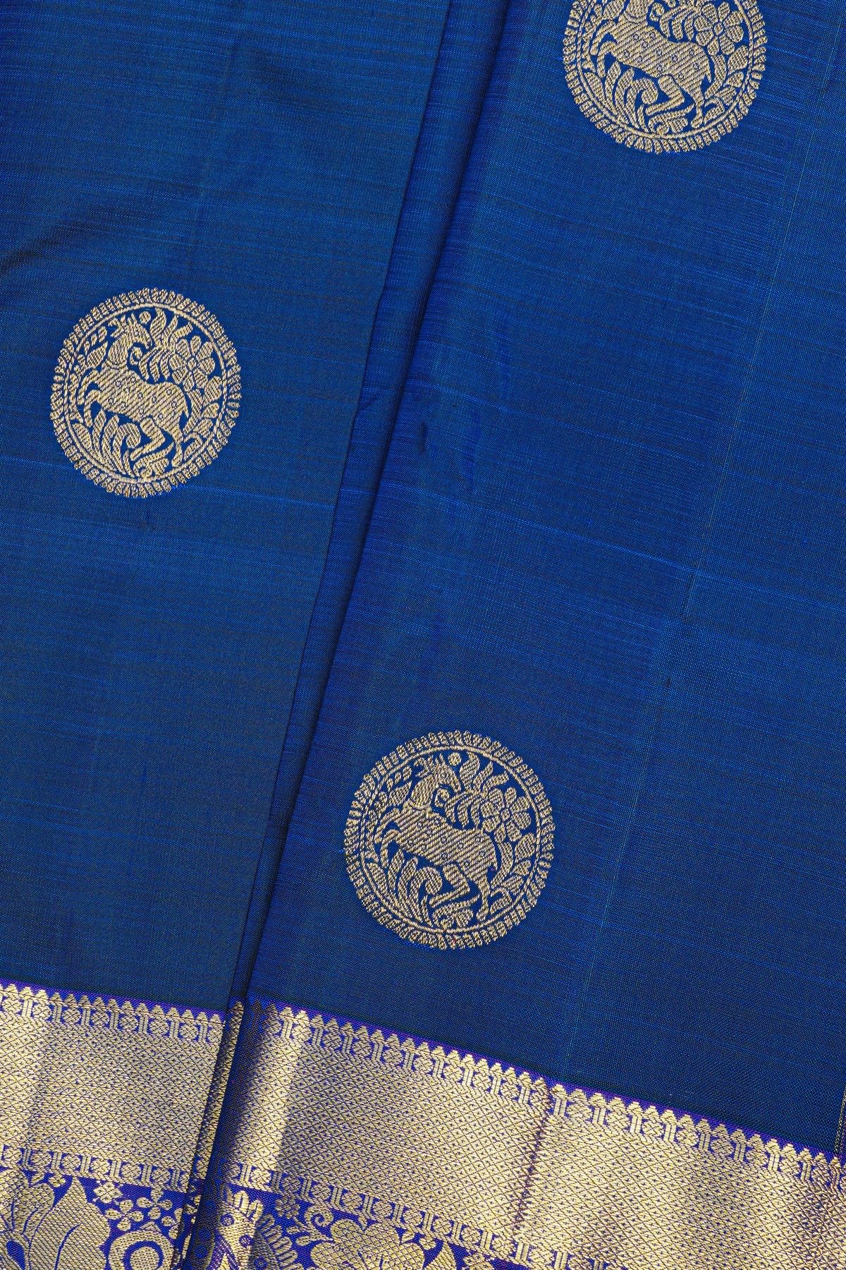 Kancheepuram Silk Royal Blue Saree