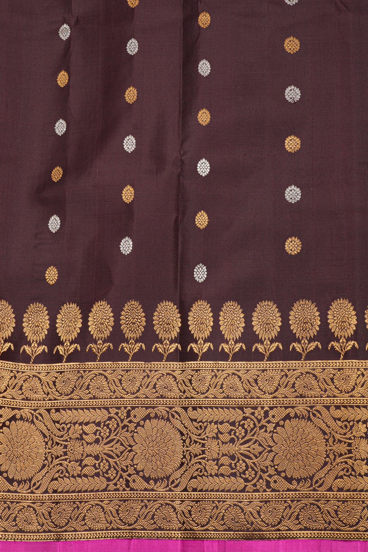 Gadwal Silk Dark Maroon Saree