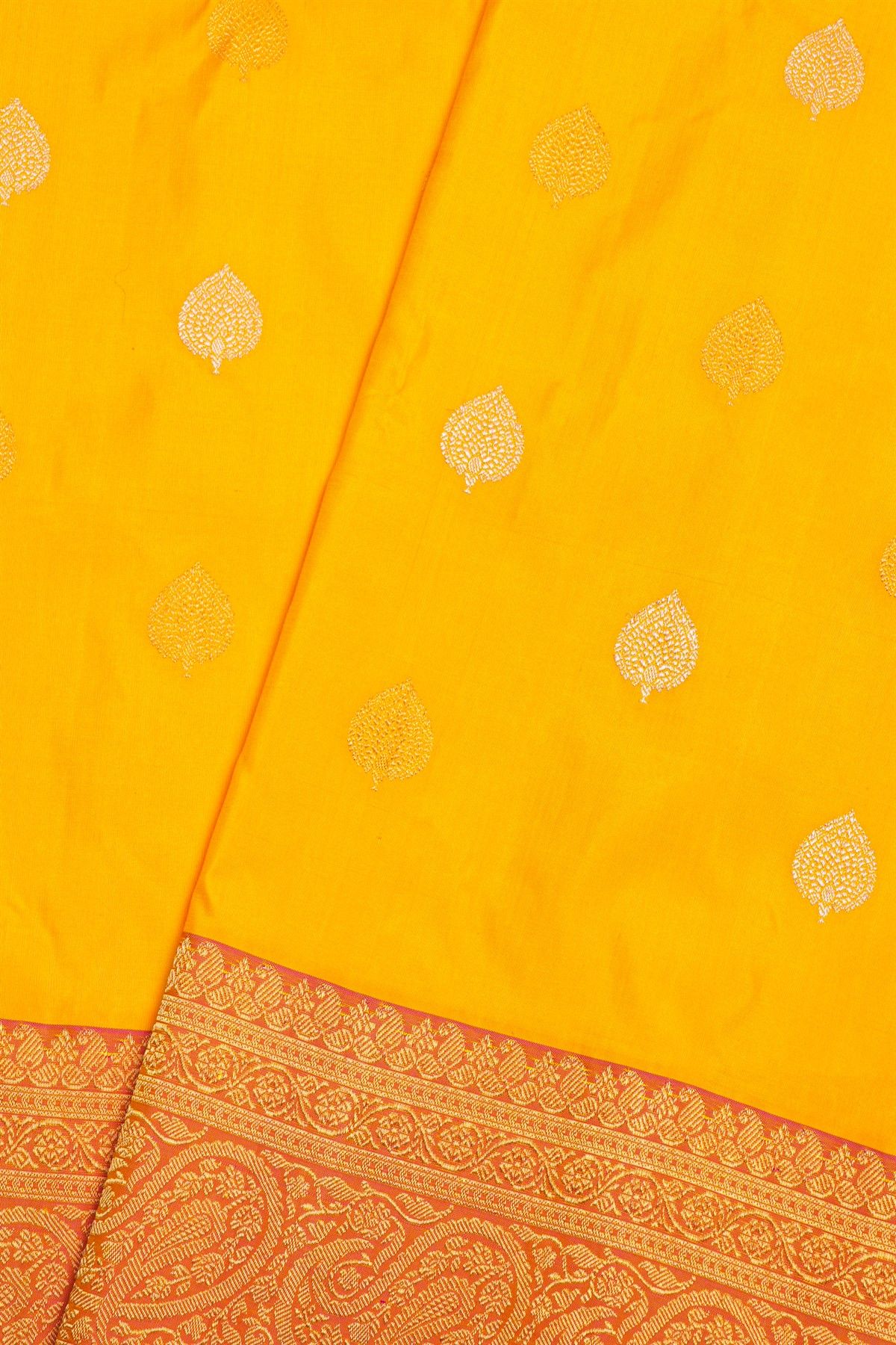 Gadwal Silk Mustard Saree