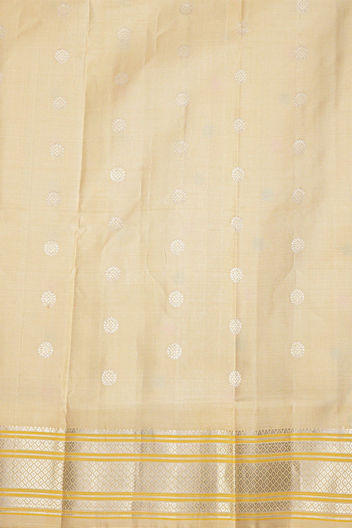 Gadwal Silk Cream Saree