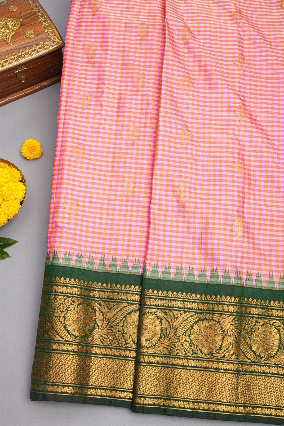 Gadwal Silk Multicolour Saree