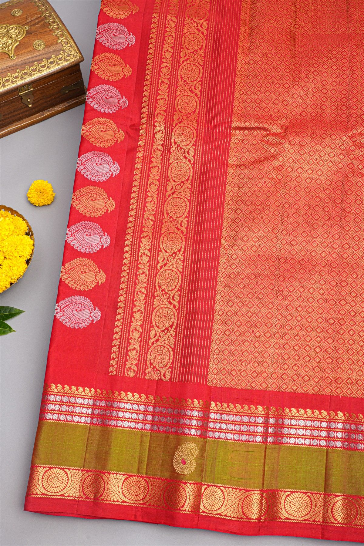 Gadwal Silk Black Saree