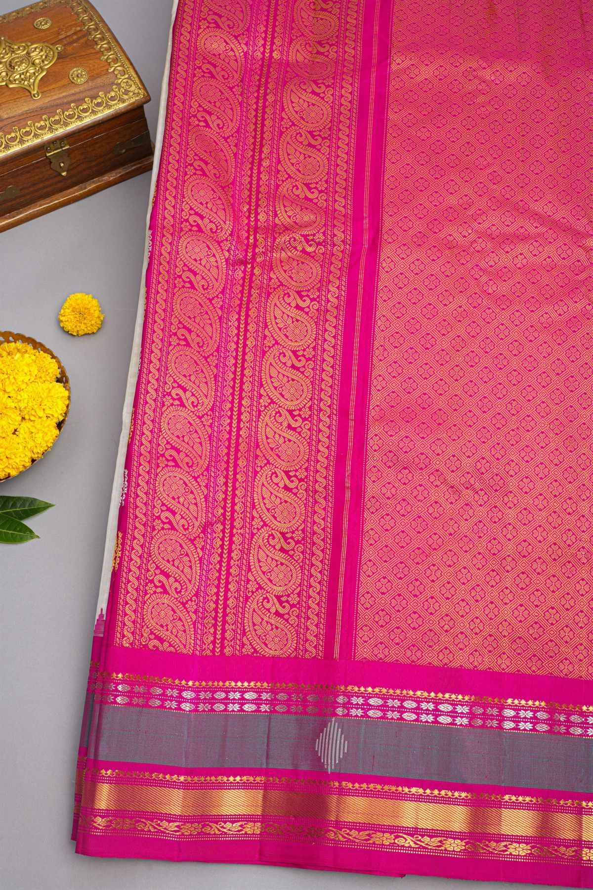 Gadwal Silk Multicolour Saree