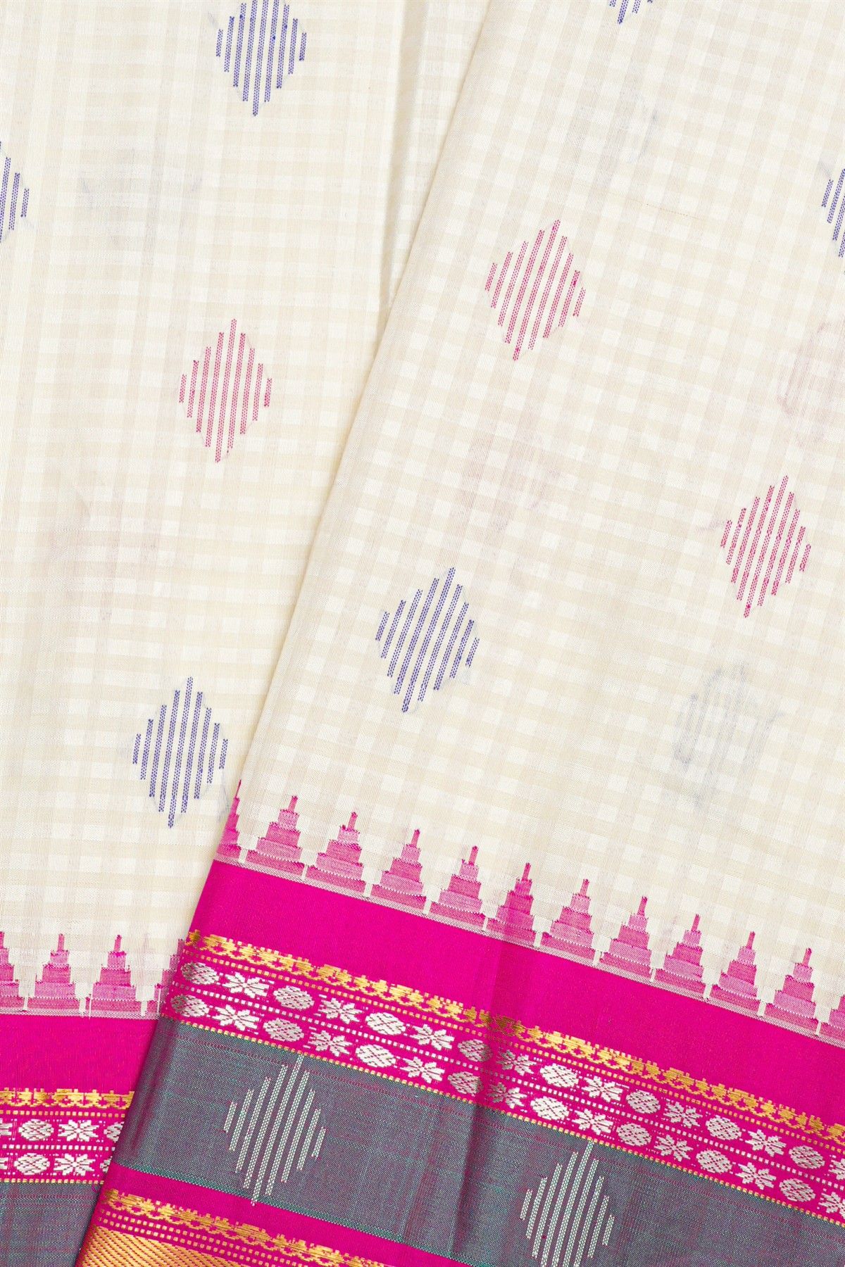 Gadwal Silk Multicolour Saree