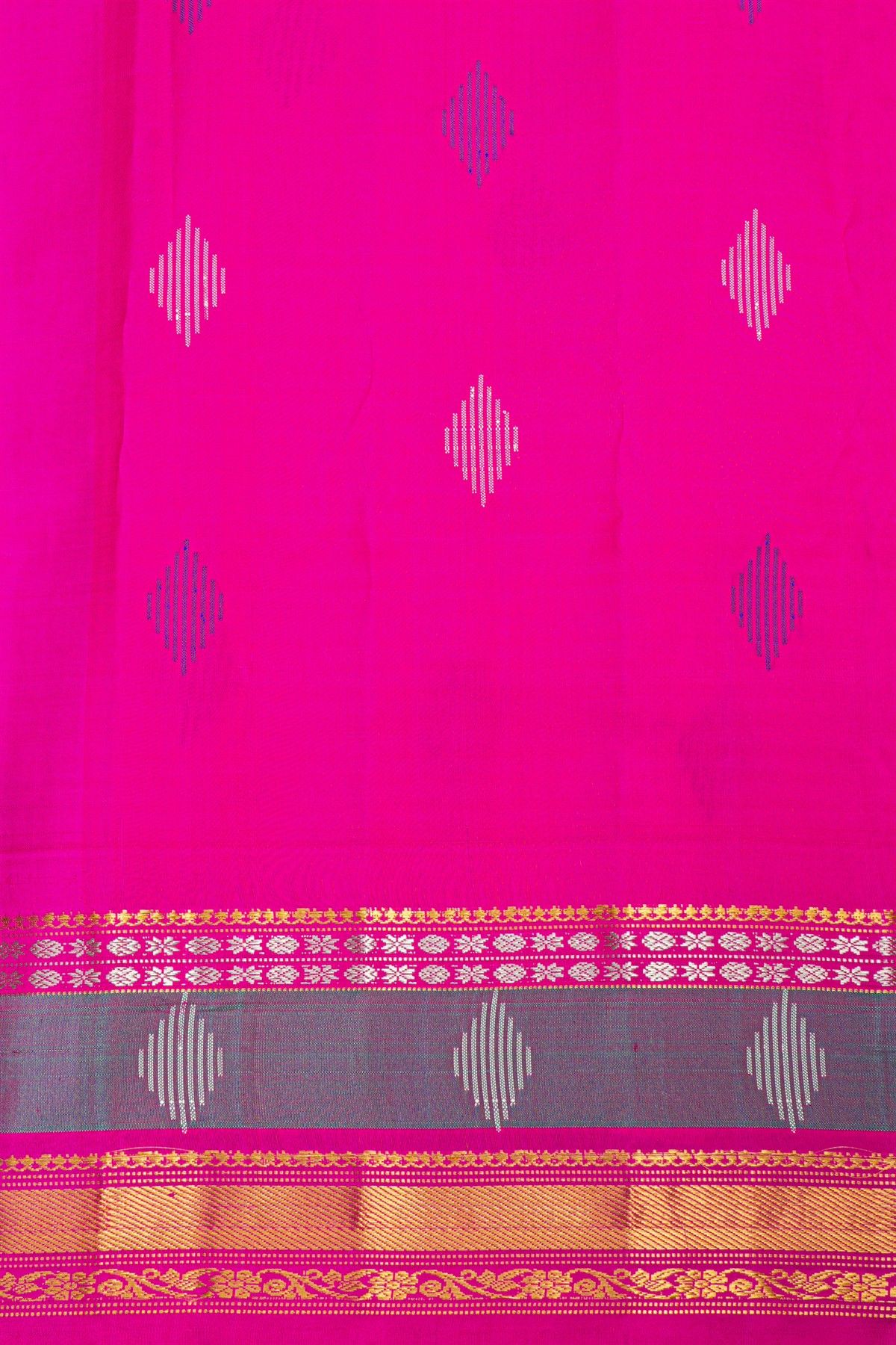 Gadwal Silk Multicolour Saree