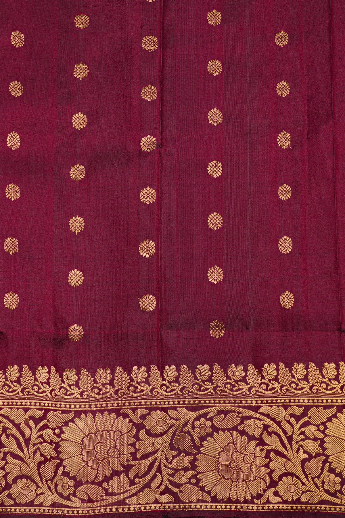Gadwal Silk Dark Maroon Saree