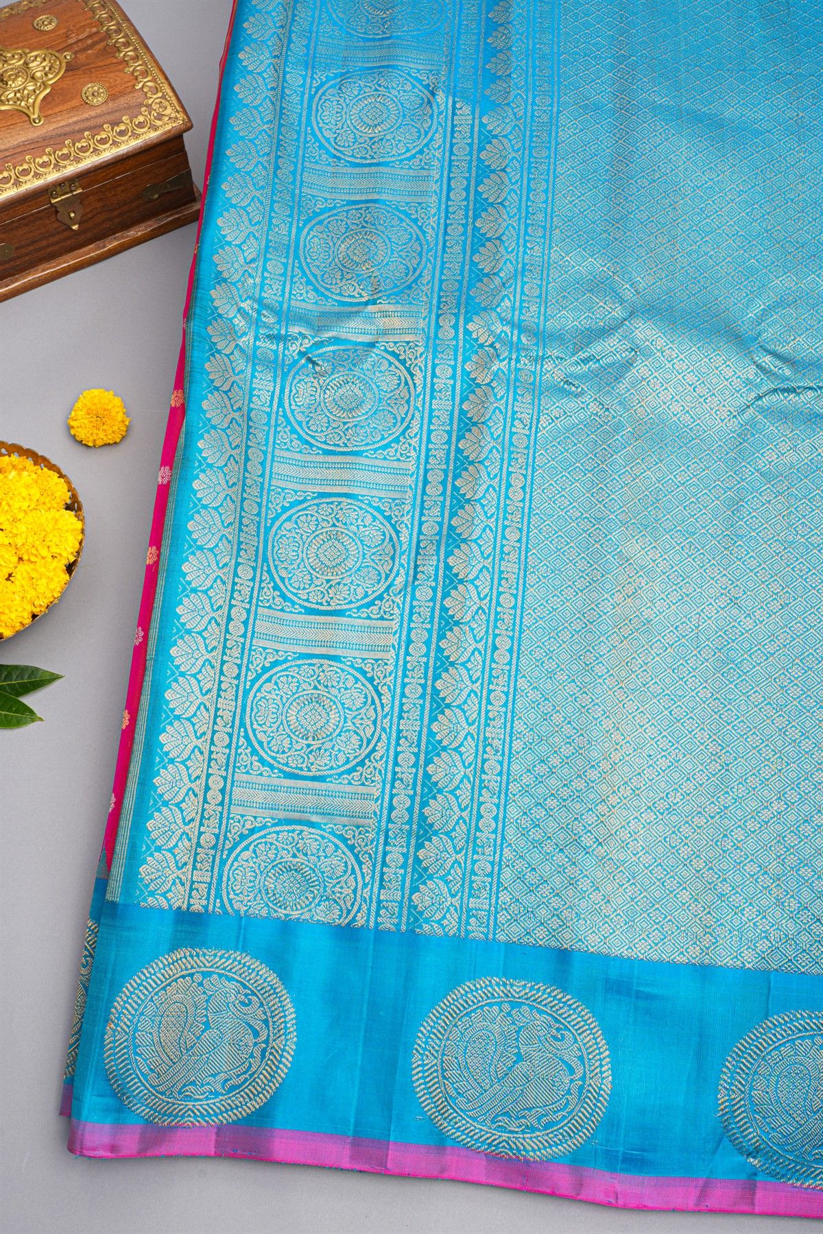 Gadwal Silk Pink Saree