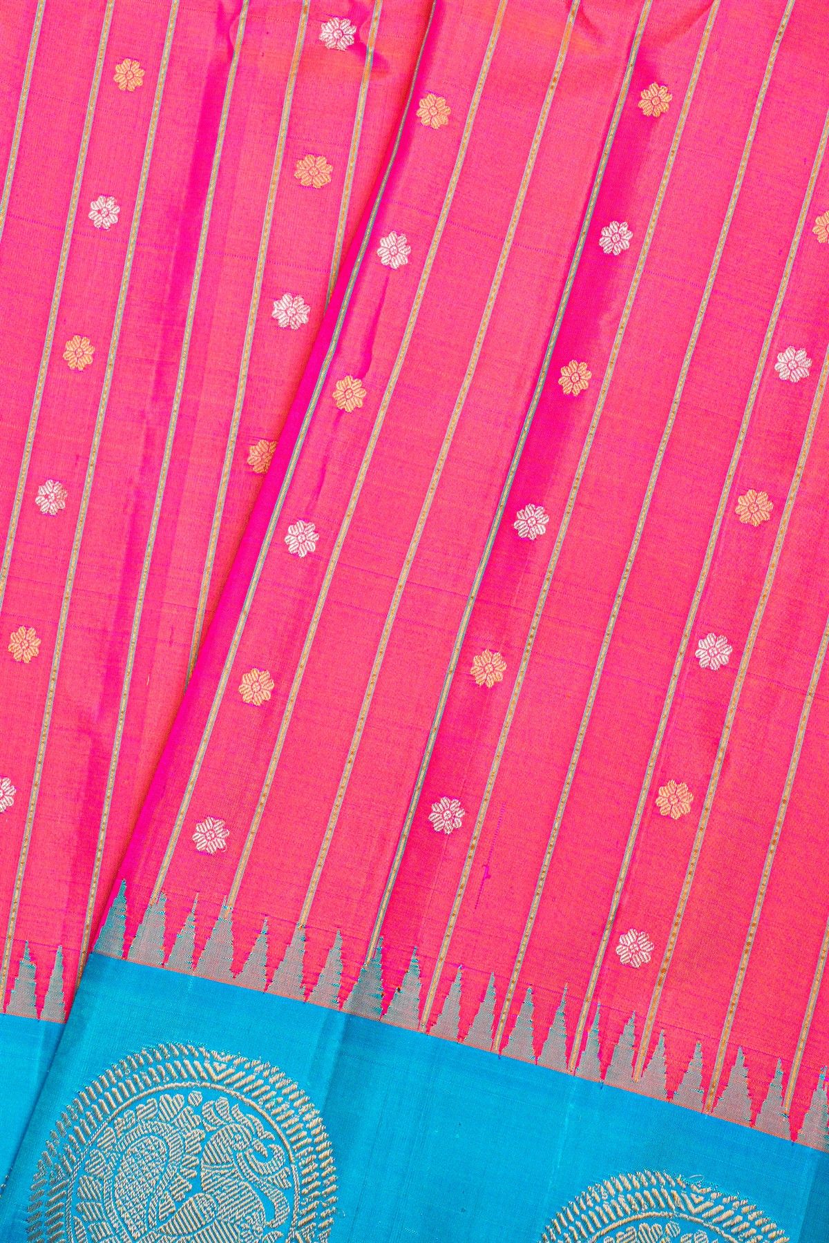 Gadwal Silk Pink Saree