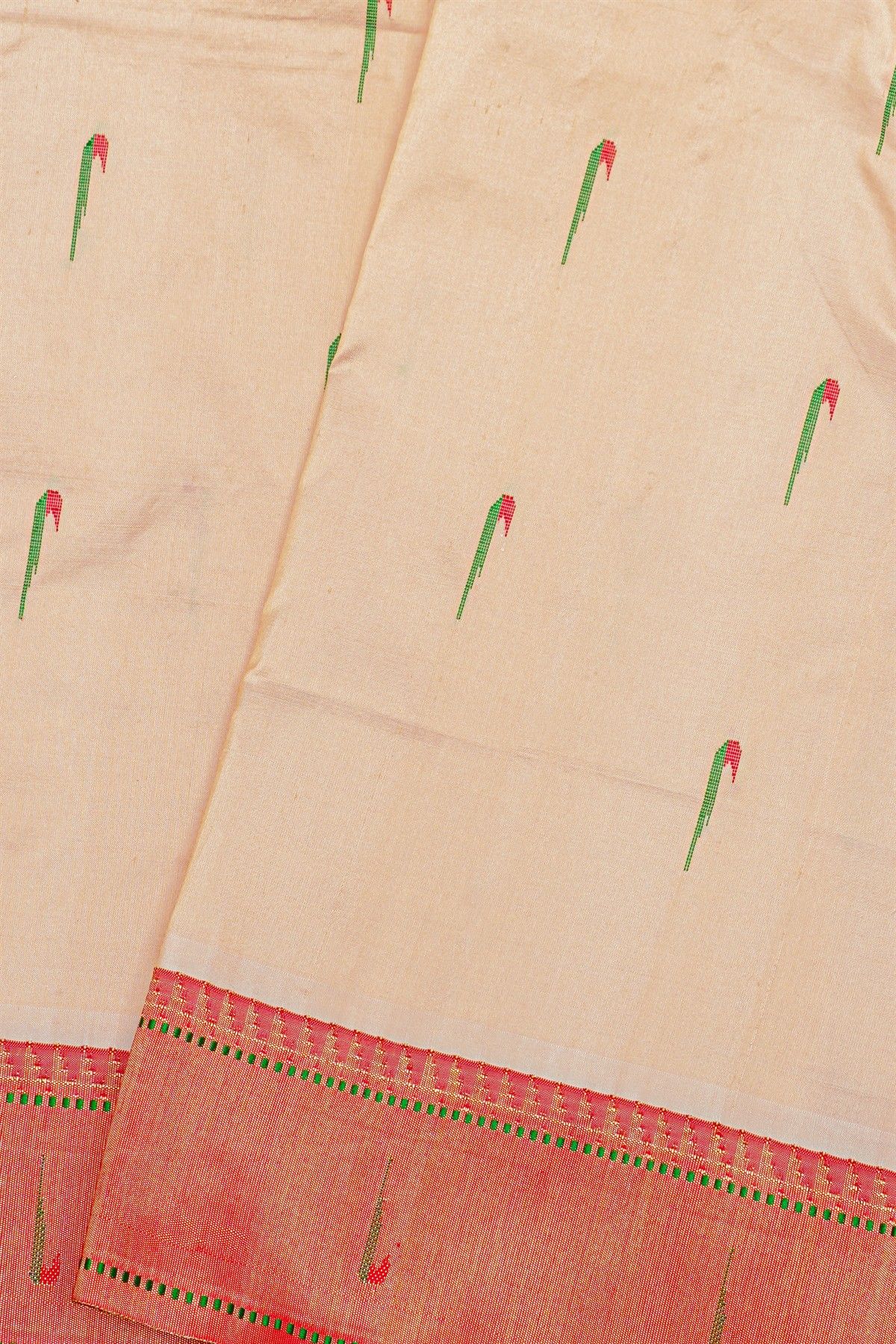 Paithani Silk Cream Saree