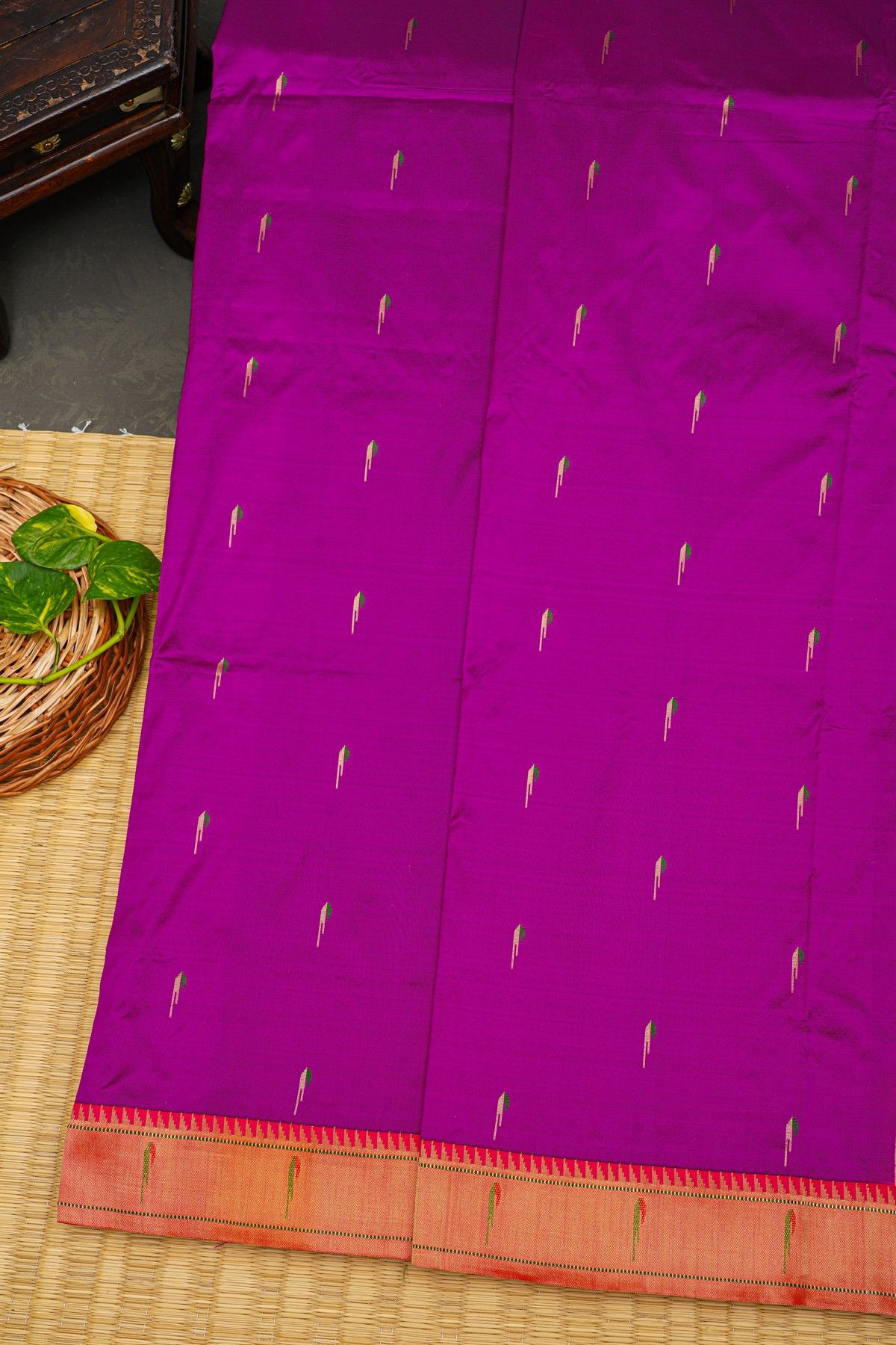 Paithani Silk Magenta Saree