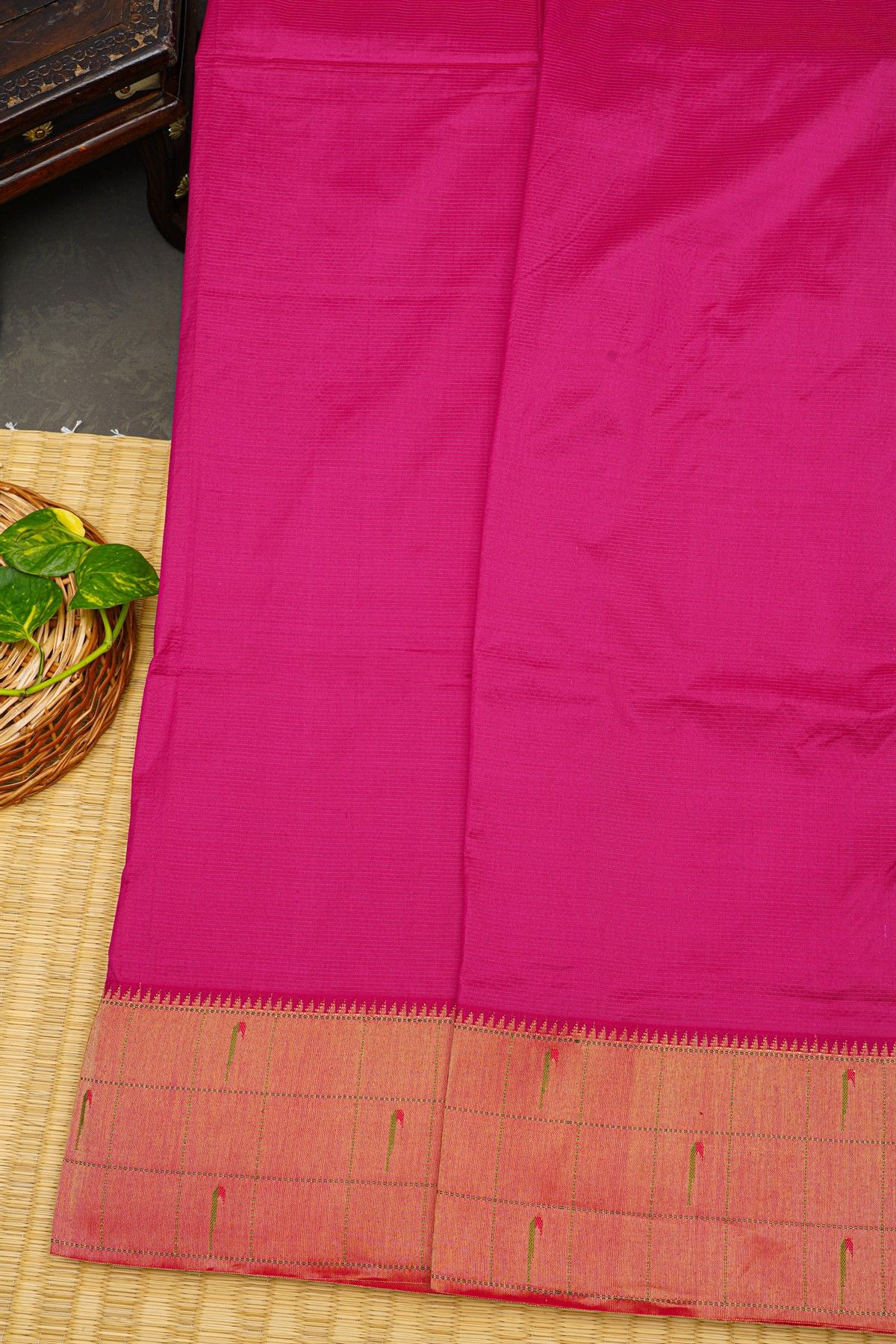 Paithani Silk Magenta Saree