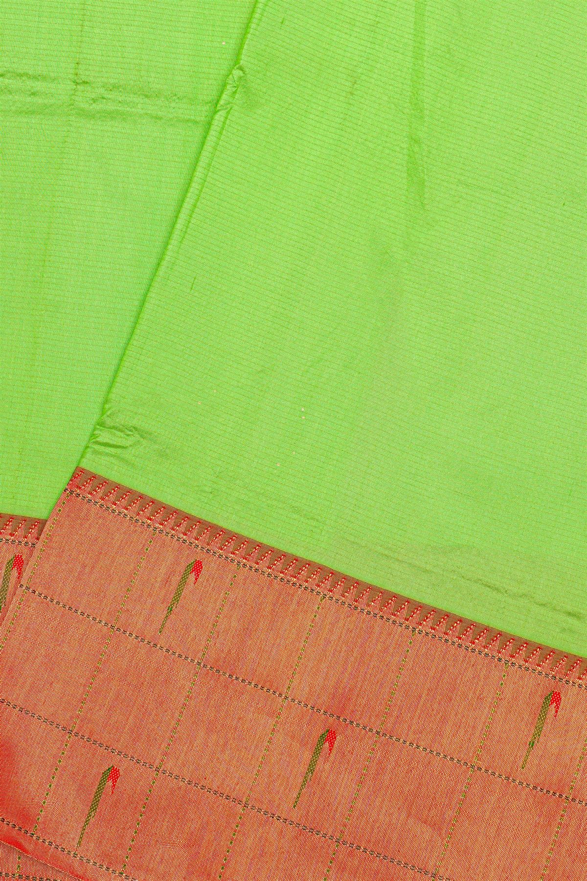 Paithani Silk Parrot Green Saree
