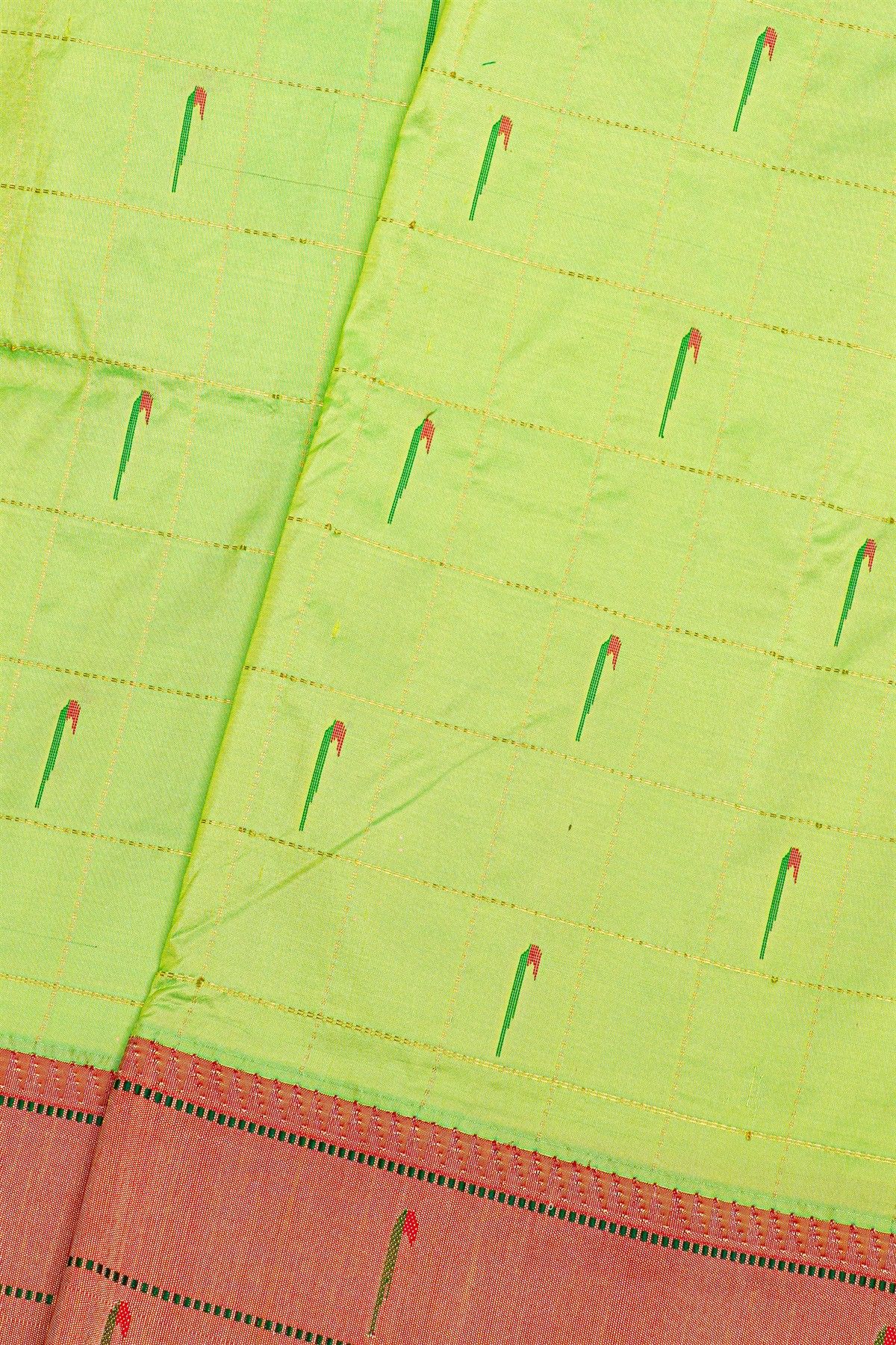 Paithani Silk Light Green Saree