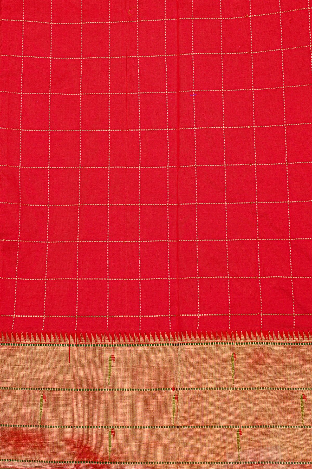 Paithani Silk Red Saree