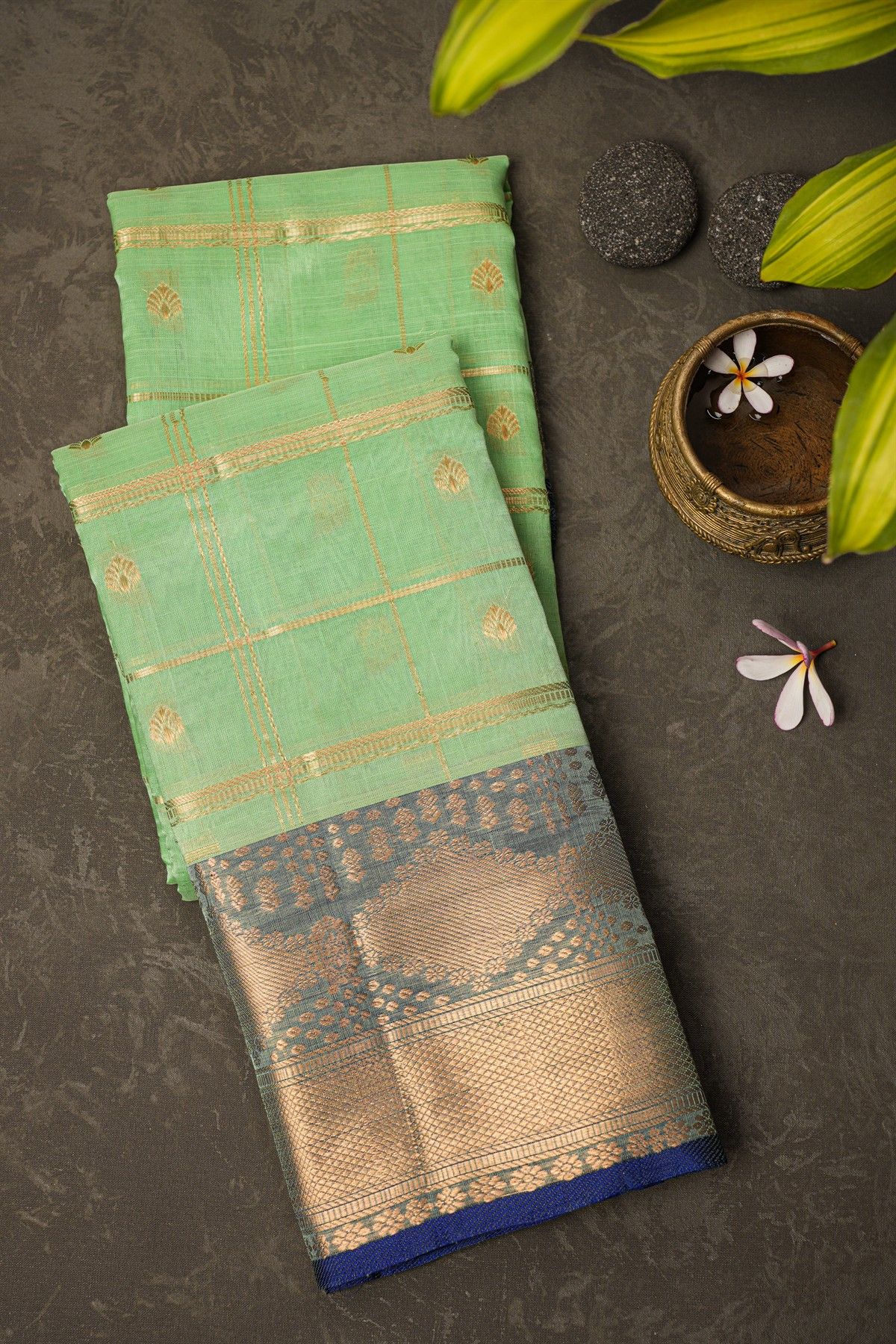 Kuppadam Sico Sea Green Saree