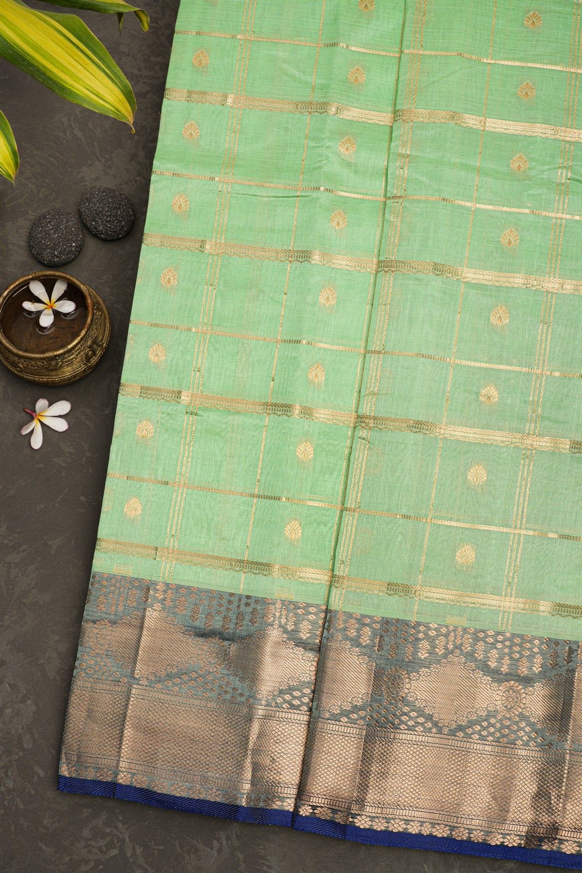 Kuppadam Sico Sea Green Saree