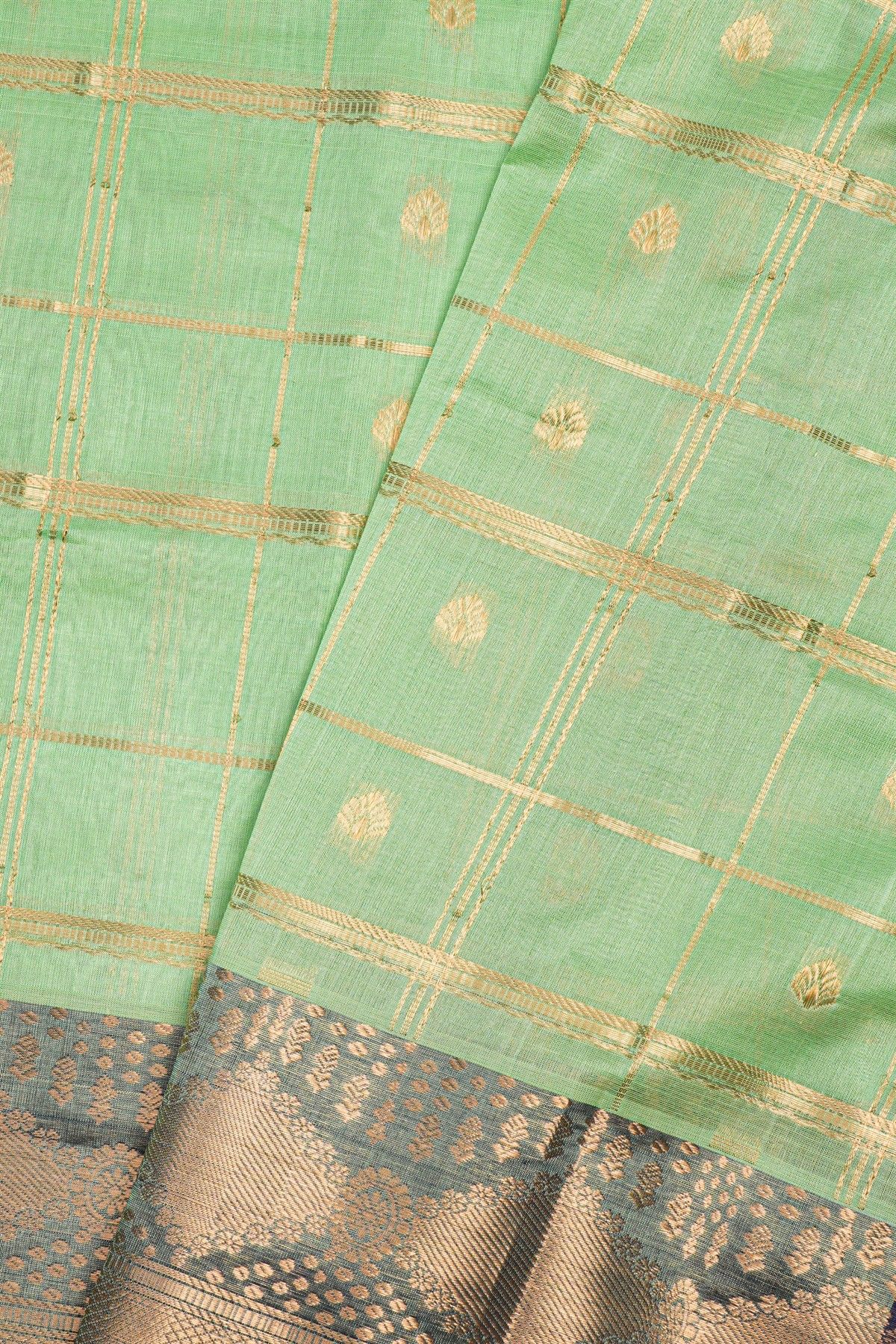Kuppadam Sico Sea Green Saree