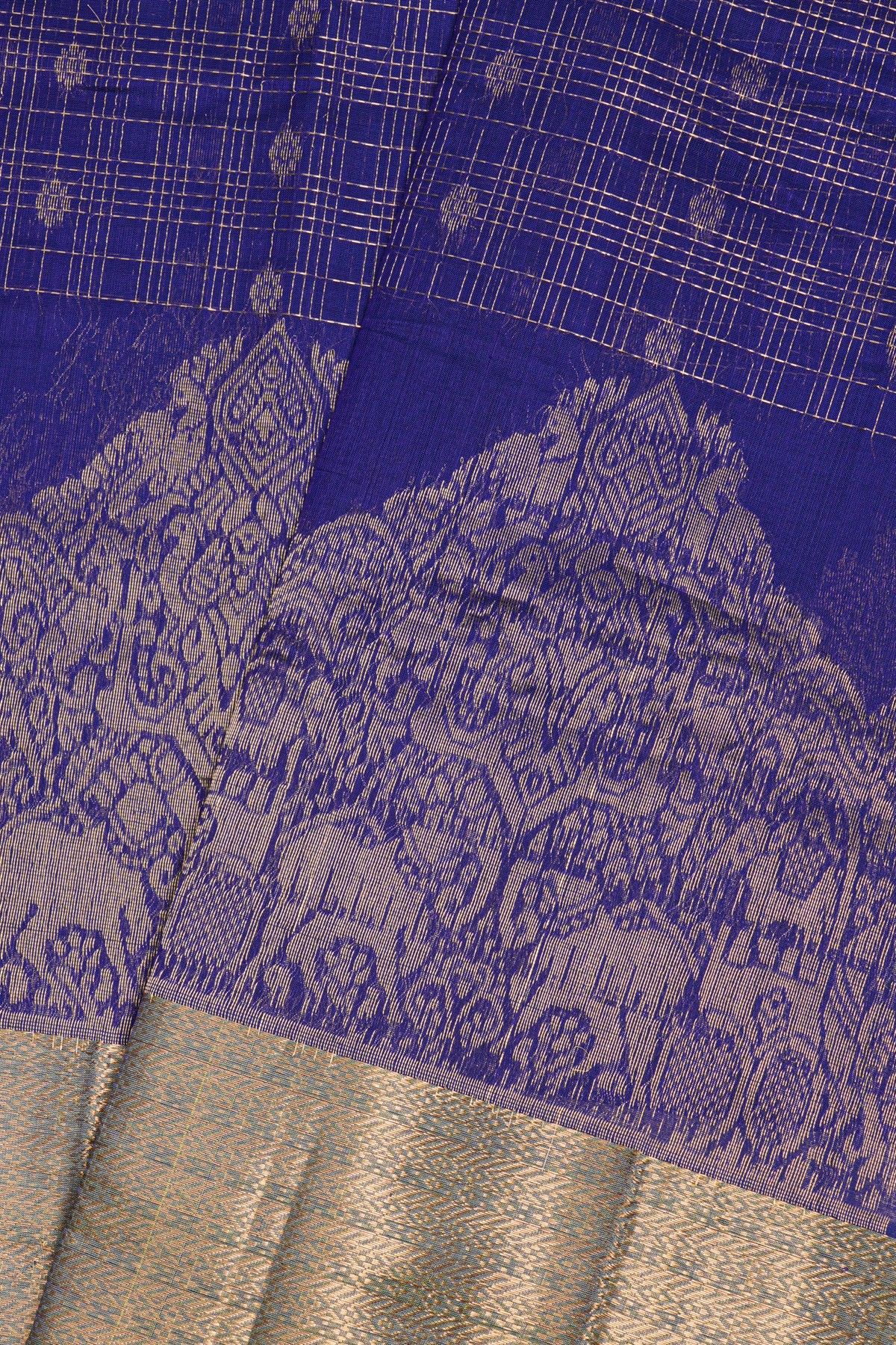 Kuppadam Sico Royal Blue Saree