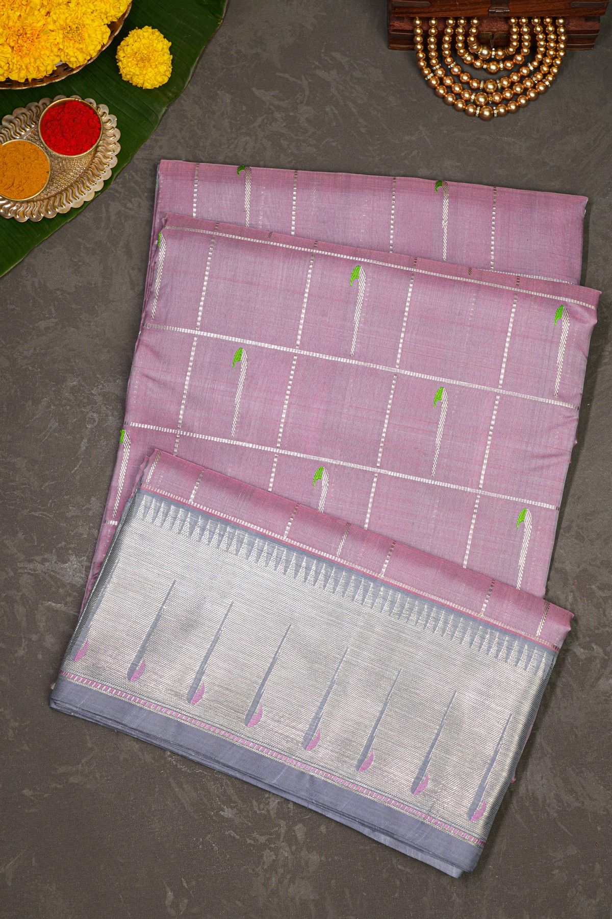 Venkatagiri Silk Baby Pink Saree