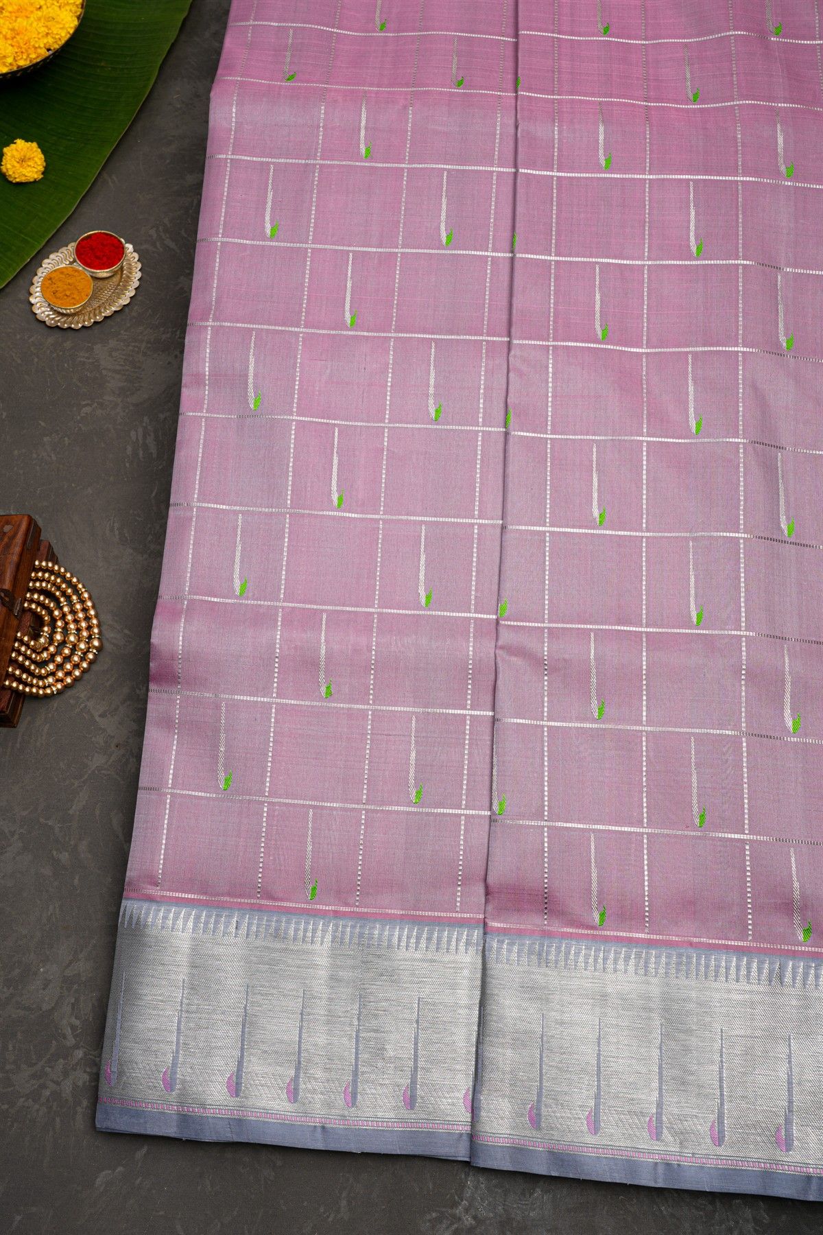 Venkatagiri Silk Baby Pink Saree