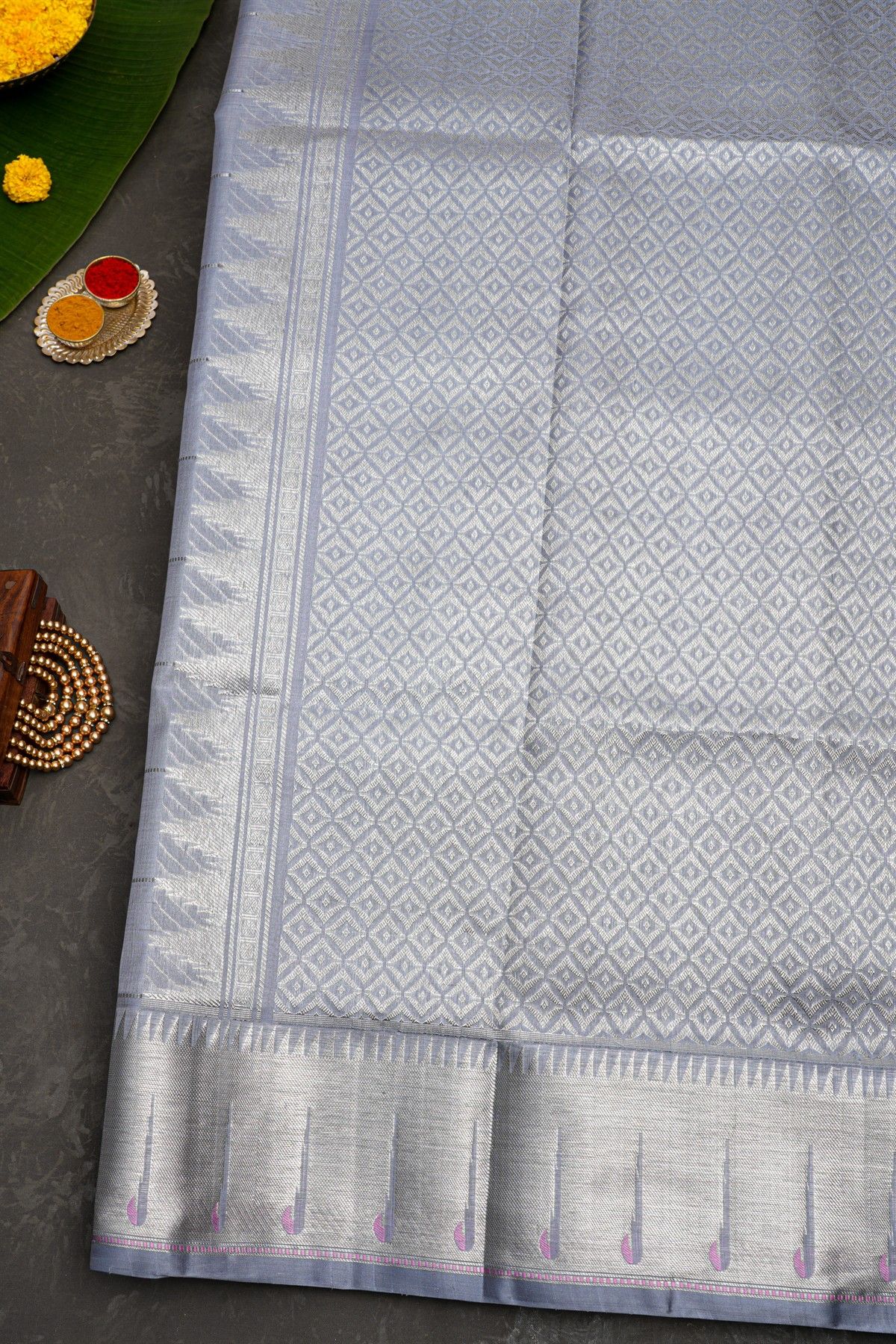 Venkatagiri Silk Baby Pink Saree