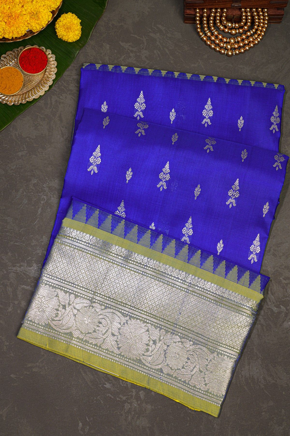 Venkatagiri Silk Royal Blue Saree