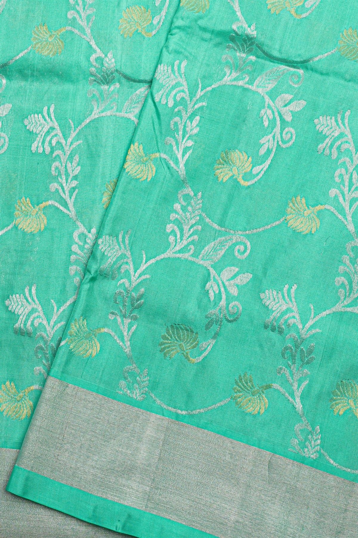 Venkatagiri Silk Sea Green Saree