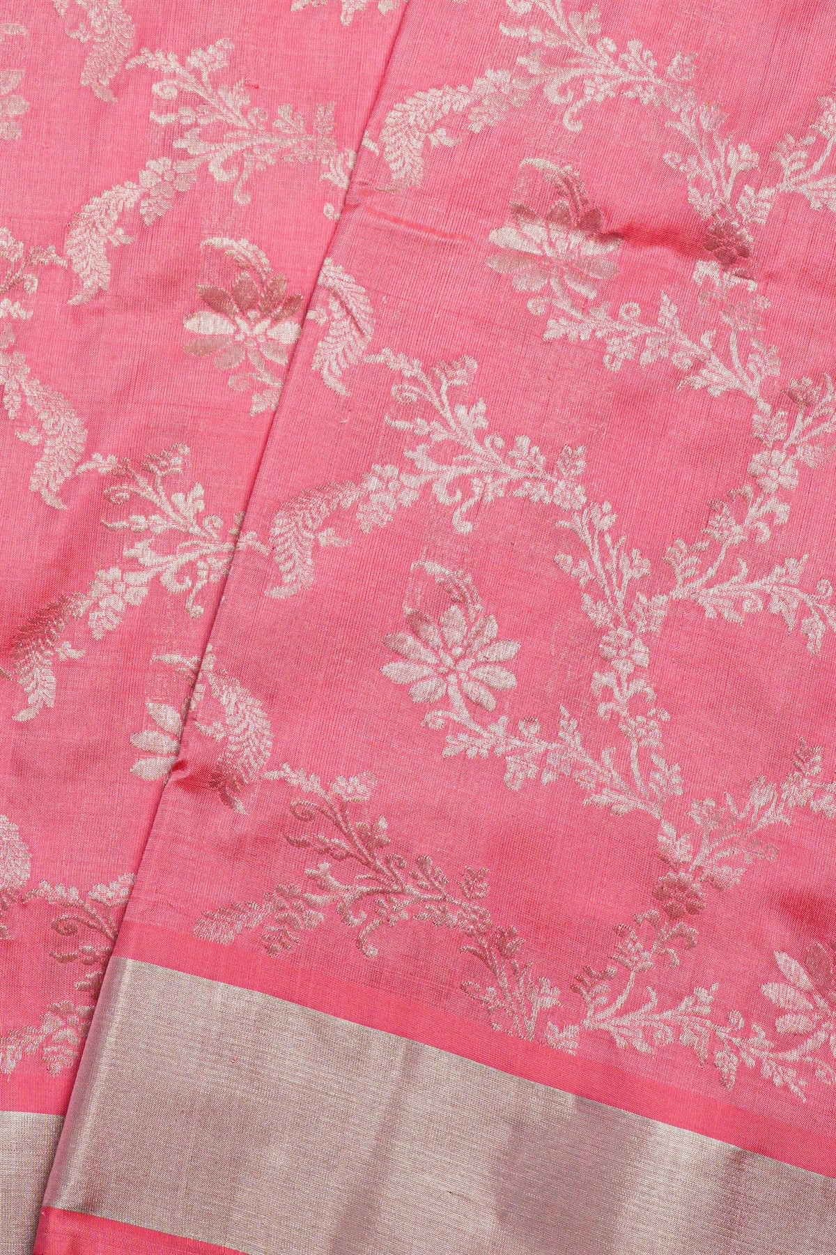 Venkatagiri Silk Pink Saree