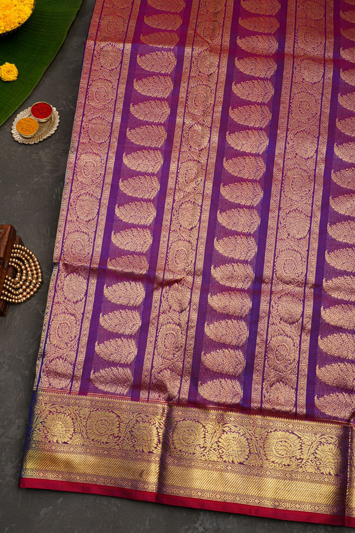 Venkatagiri Silk Navy Blue Saree