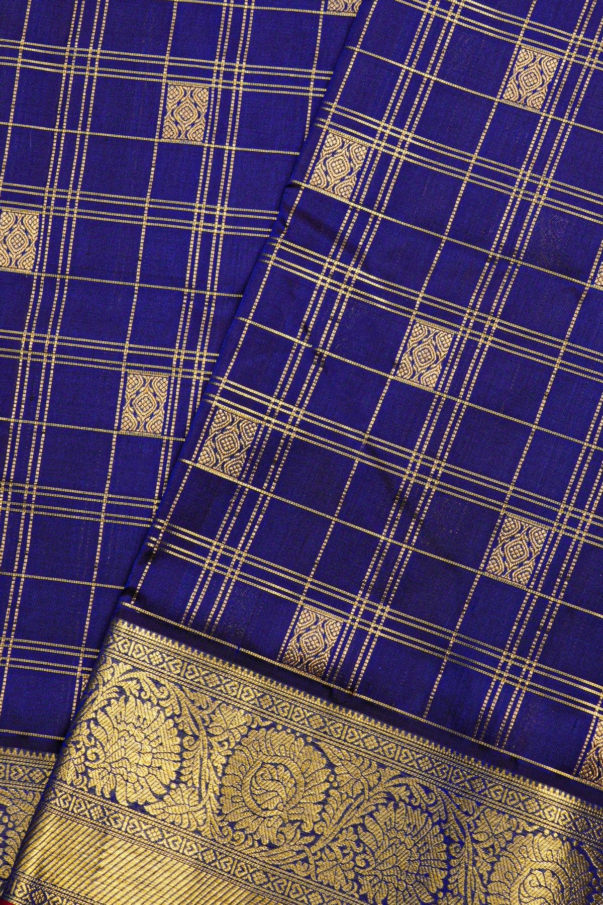 Venkatagiri Silk Navy Blue Saree