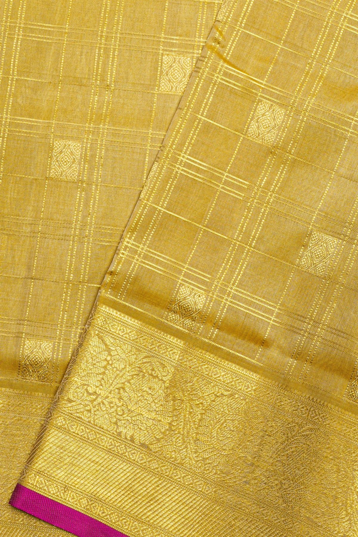Venkatagiri Silk Mustard Saree