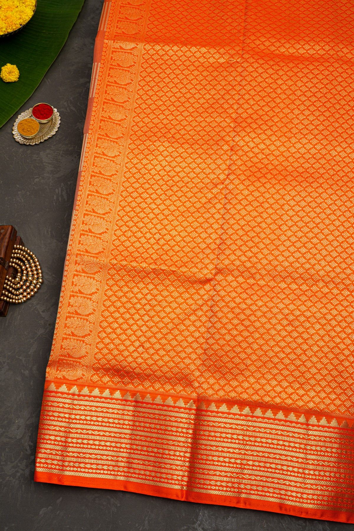 Venkatagiri Silk Cream Saree