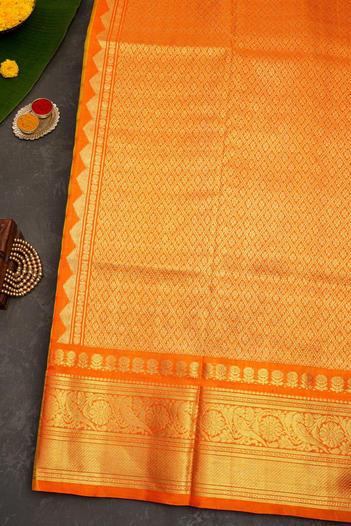 Venkatagiri Silk Yellow Saree