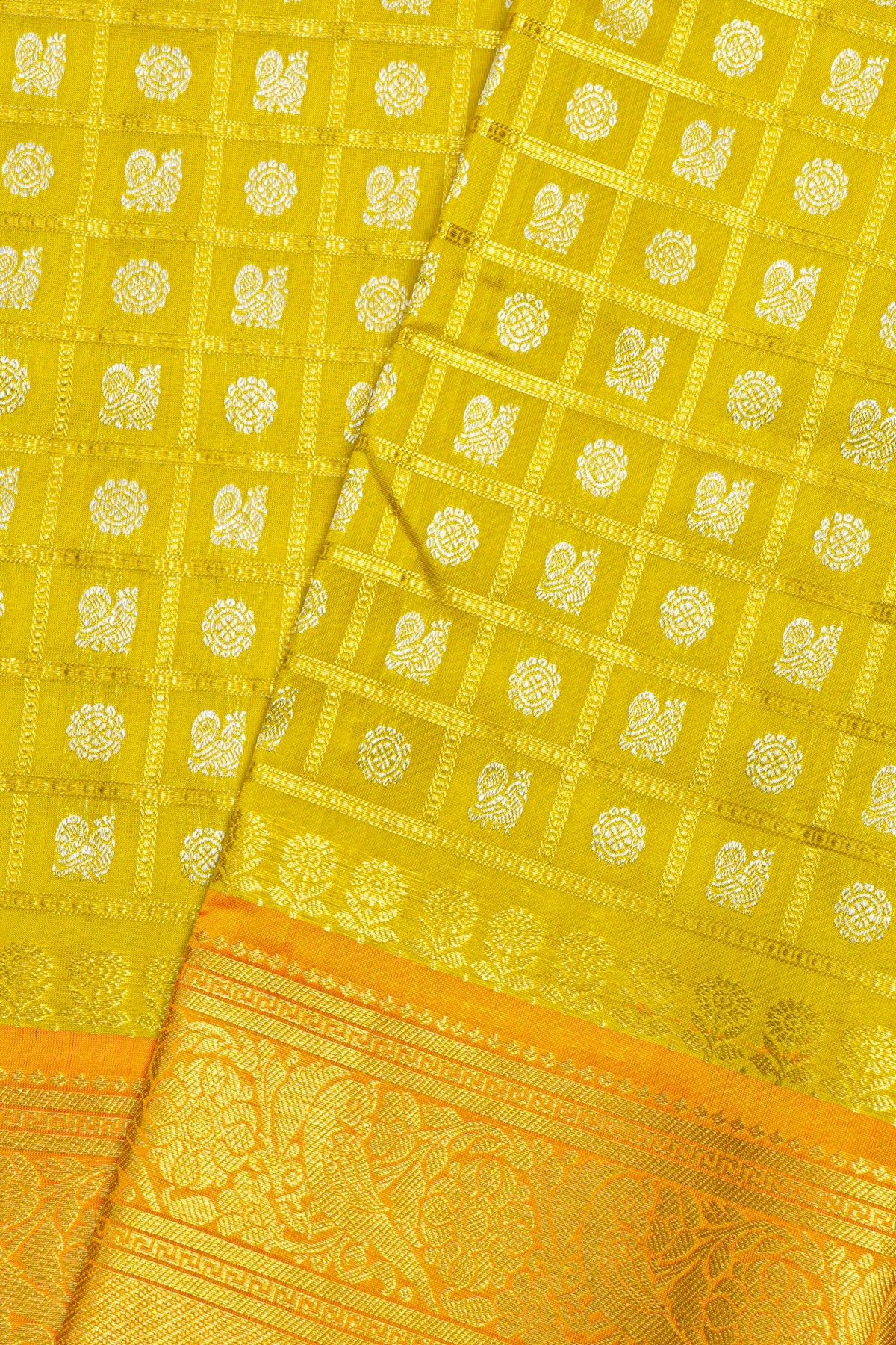 Venkatagiri Silk Yellow Saree